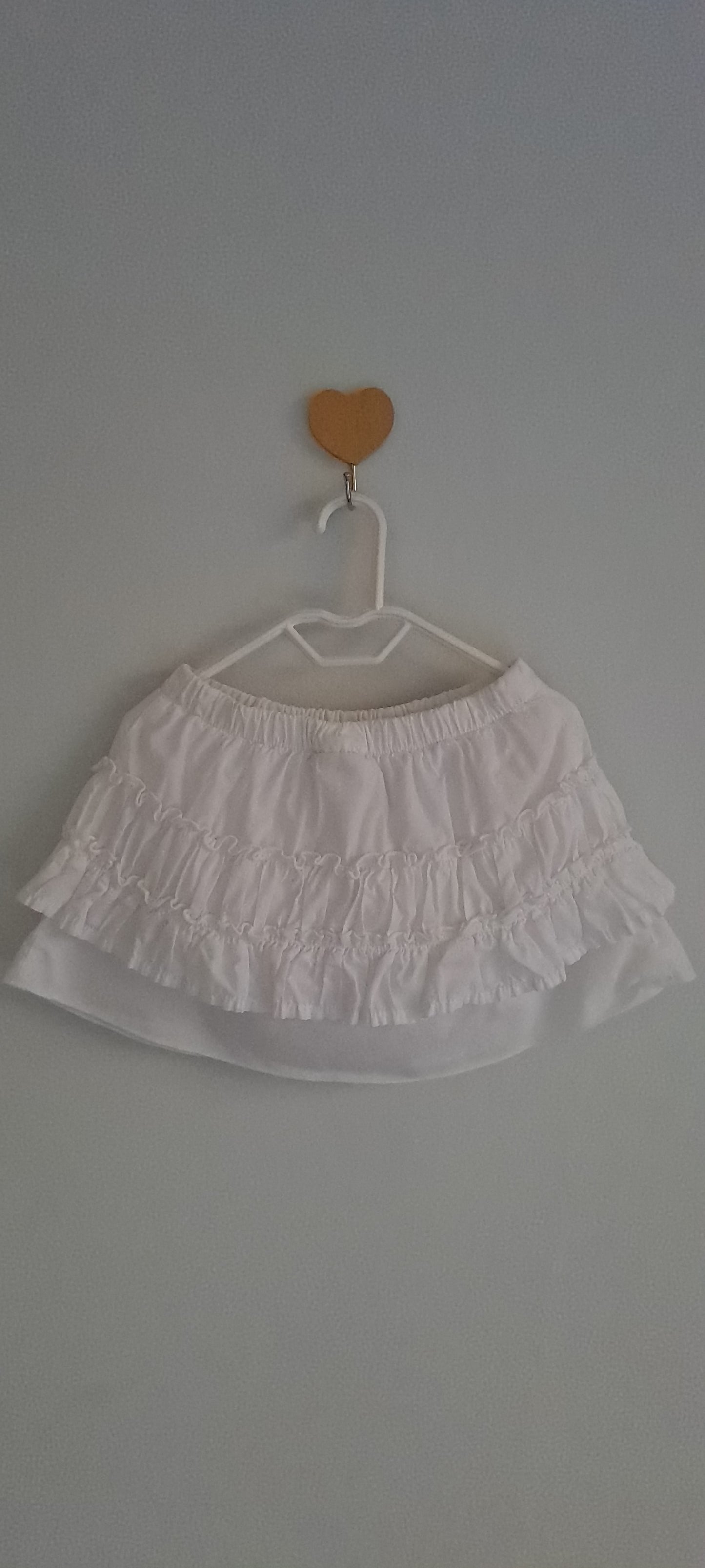 Naartjie Baby Girls White Tiered Ruffle Wrap Skort 18-24 Months