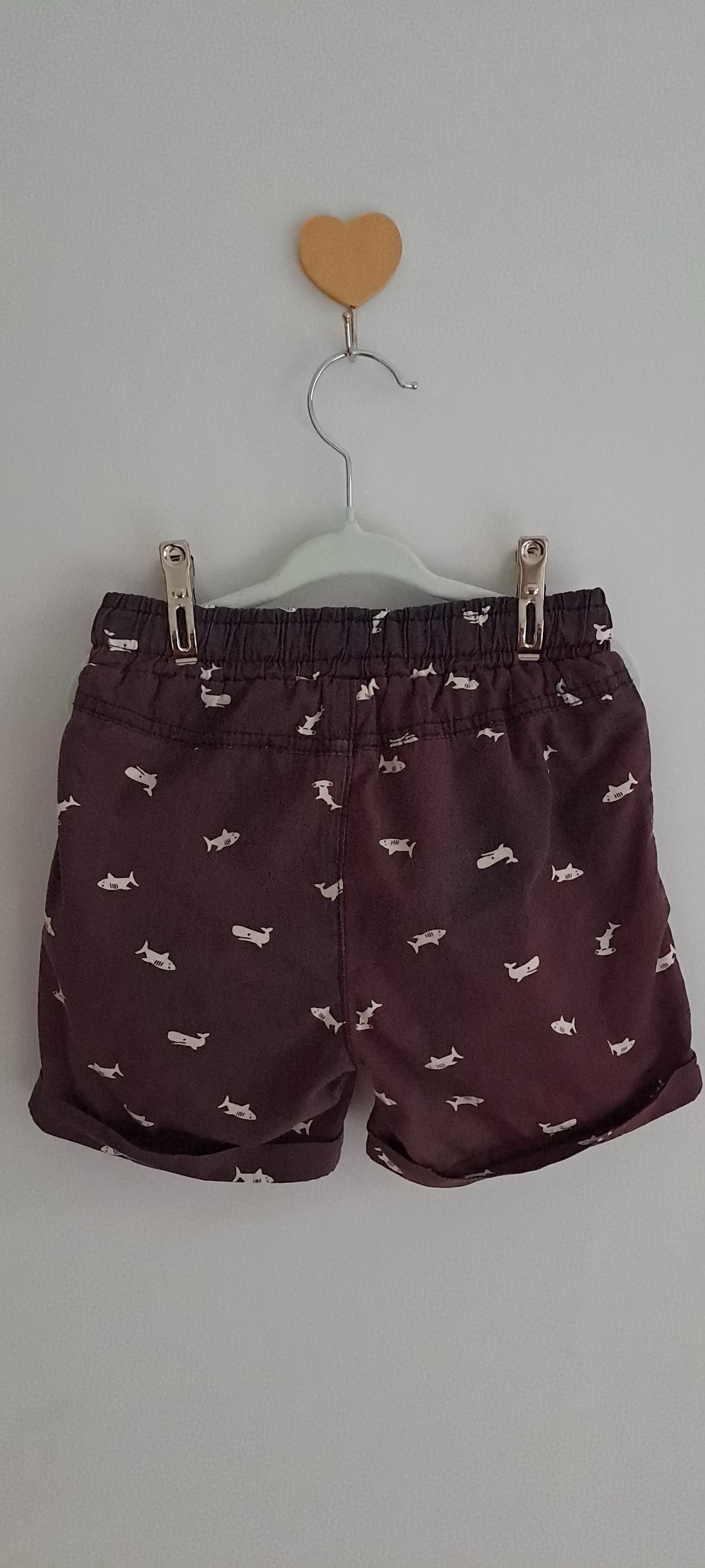 Exact Kids Boys Charcoal Grey Whale & Shark Print Chino Shorts 3-4 Years