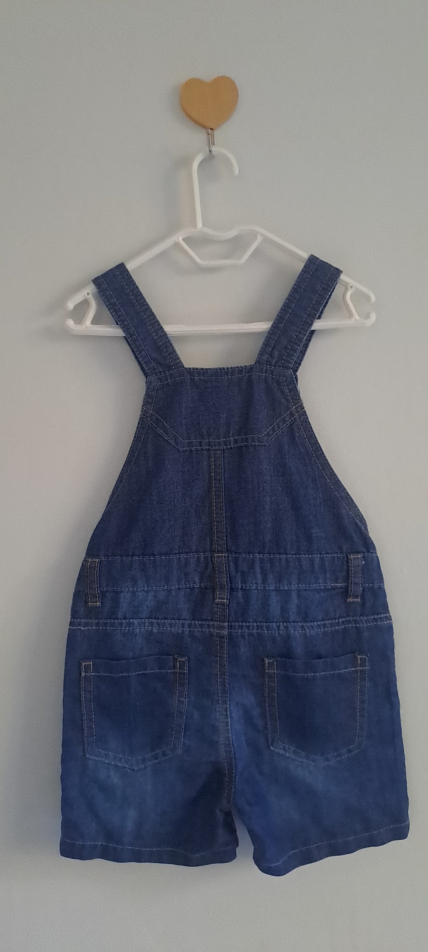 Hush Puppies Kids Boys Denim Short Dungarees 18-24 Months