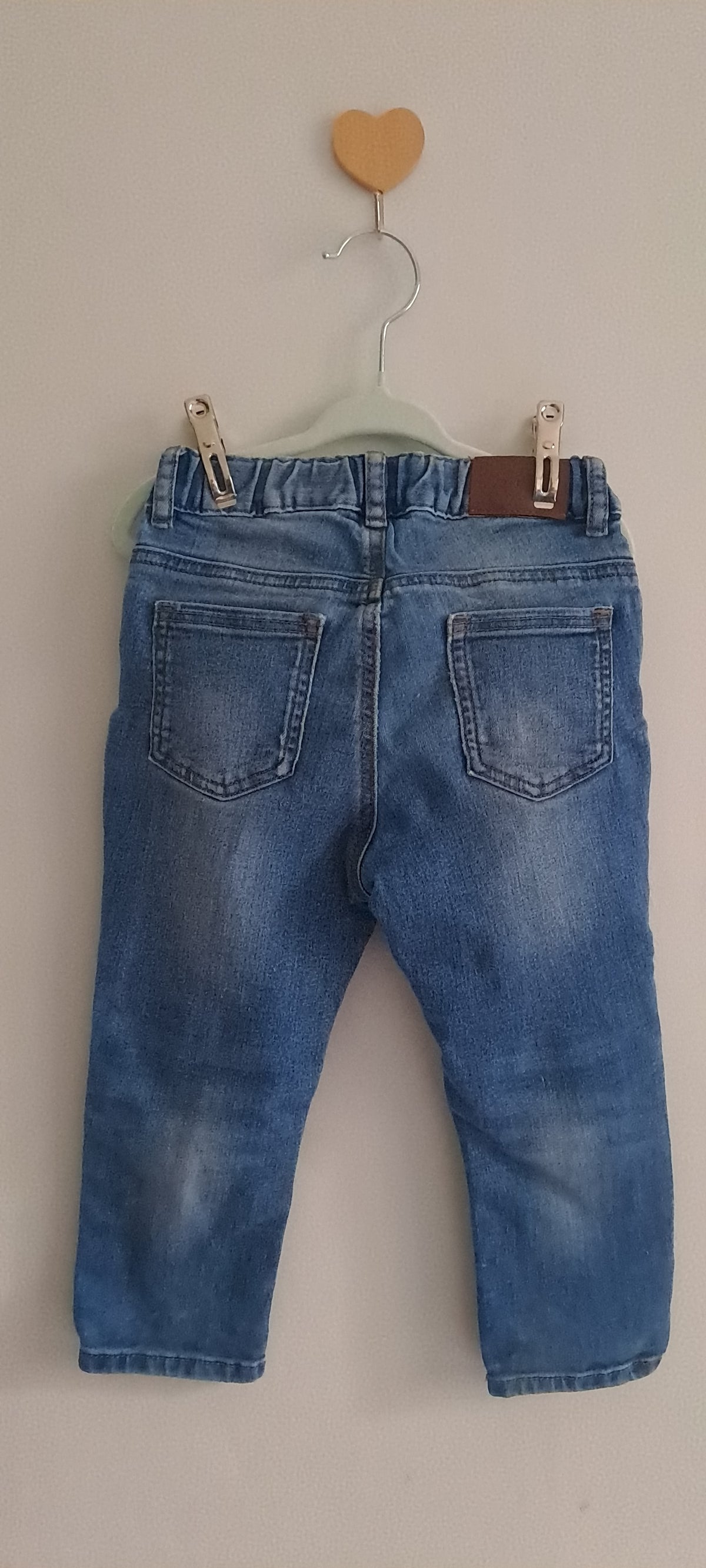 H&M &Denim Toddler Mid-Wash Blue Comfort Jeans 18-24 Months