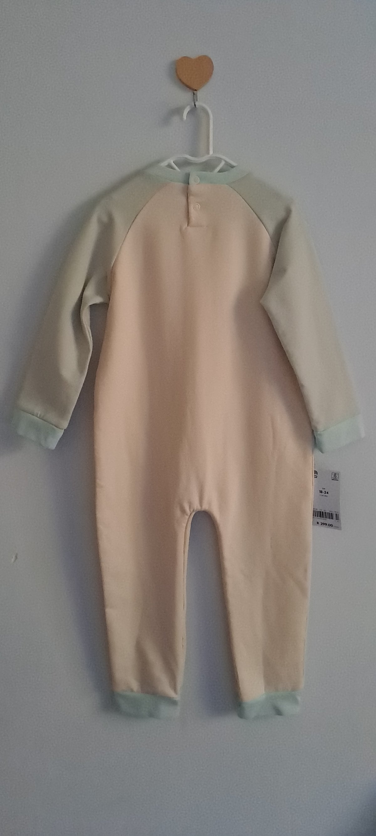 Woolworths "Cool Kid" Colorblock Fleece Romper 18-24 Months