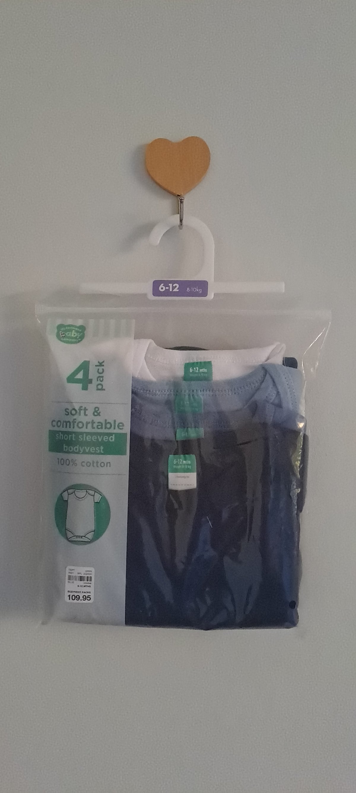 Ackermans Baby 4-Pack Short-Sleeved Bodyvests 6-12 Months