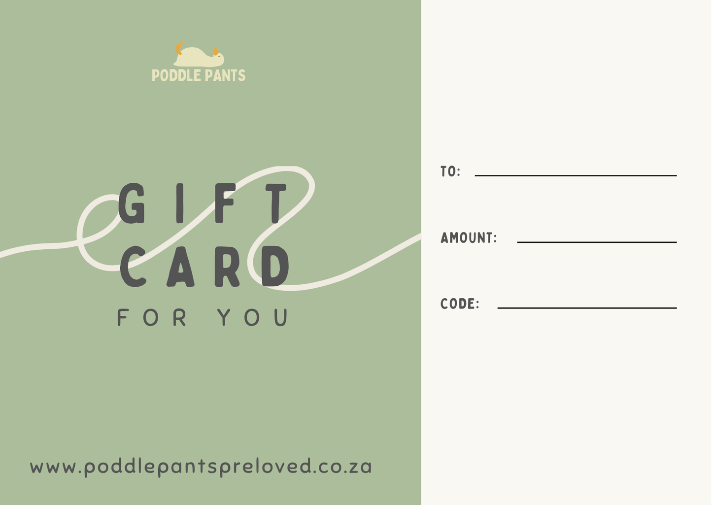 Poddle Pants Preloved Gift Card