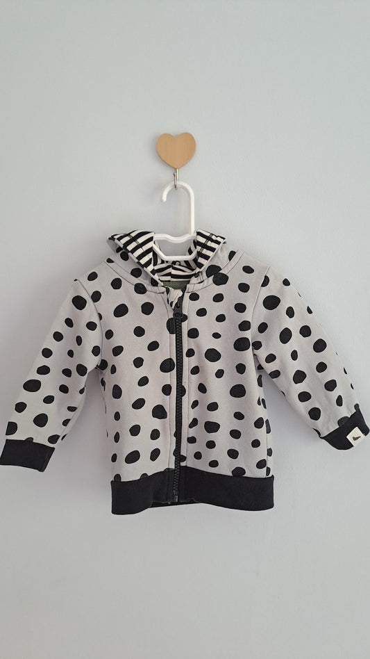 Long Sleeve Zipped Hoodie, Turtledove London, 6-12 months