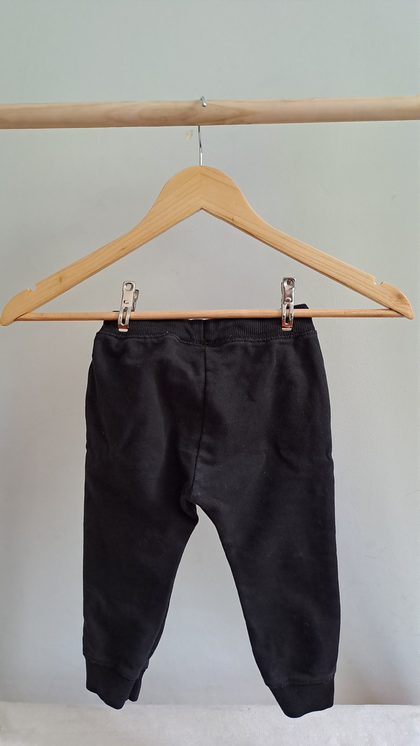 Zara Black Trackpants Cotton 18-24 months