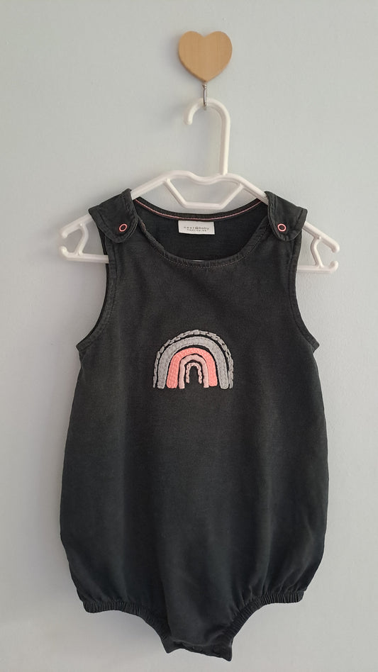 Black & Pink Rainbow Onesie Next UK 9-12 Months