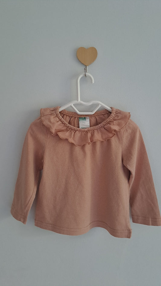 Clay Ackermans Longsleeved Top with Frilled Neck 6-12 Months