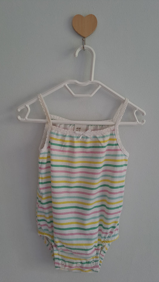 Pastel Striped Onesie H&M 4-6 Months