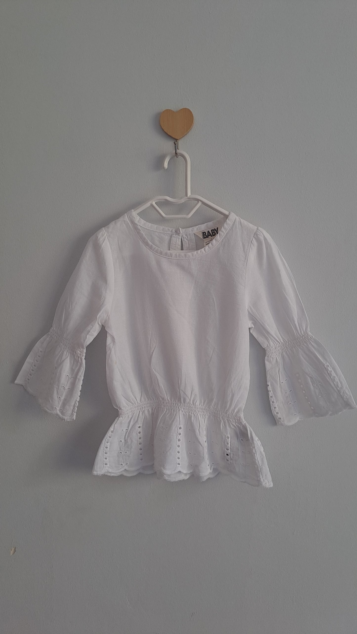 White Anglais Blouse Cotton On 12-18 Months