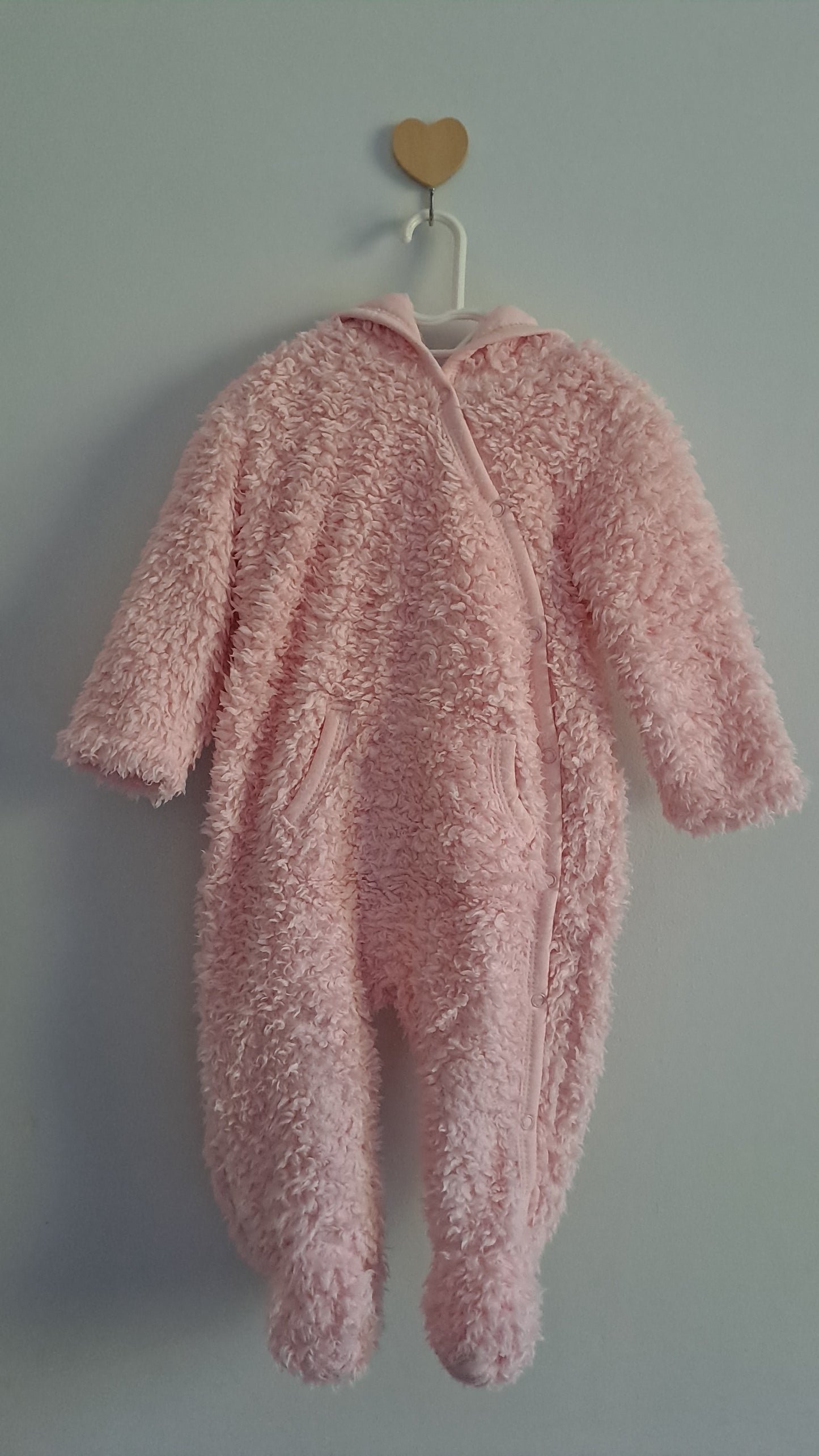 Fluffy Pink Fleece Onesie Ackermans 6-12 Months