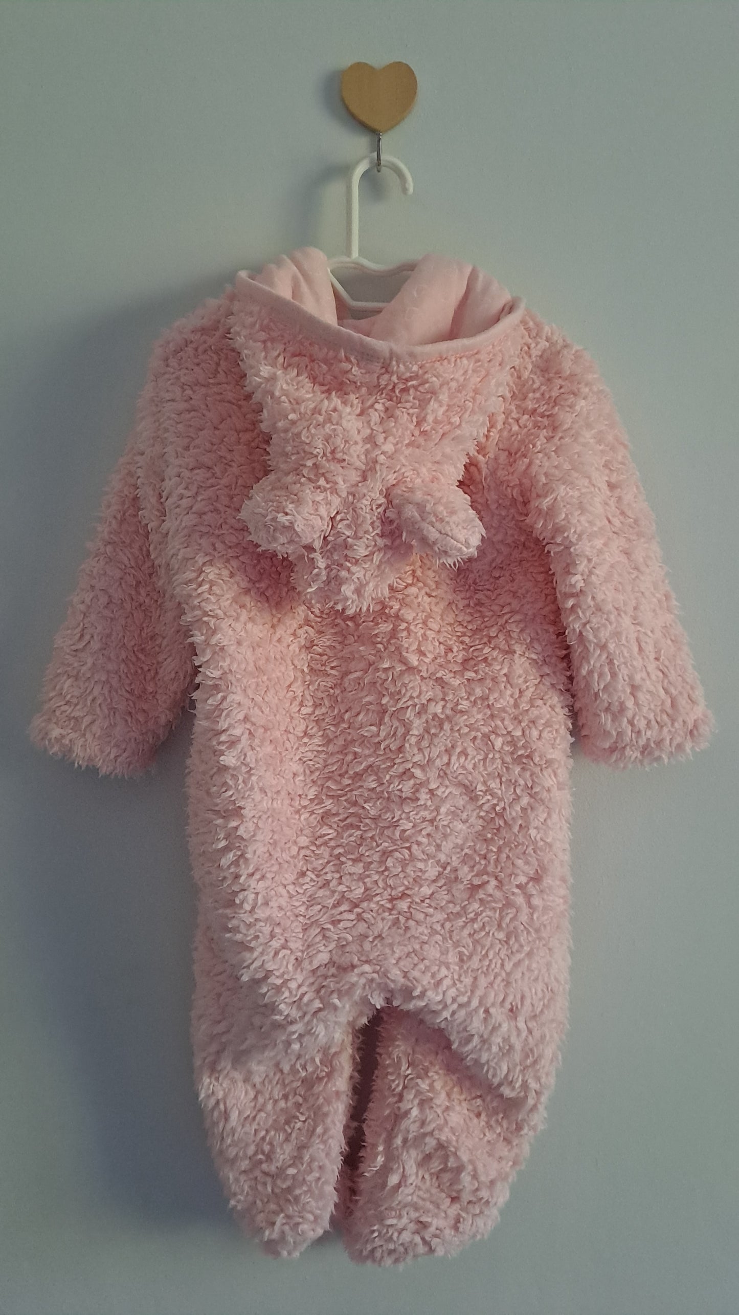 Fluffy Pink Fleece Onesie Ackermans 6-12 Months