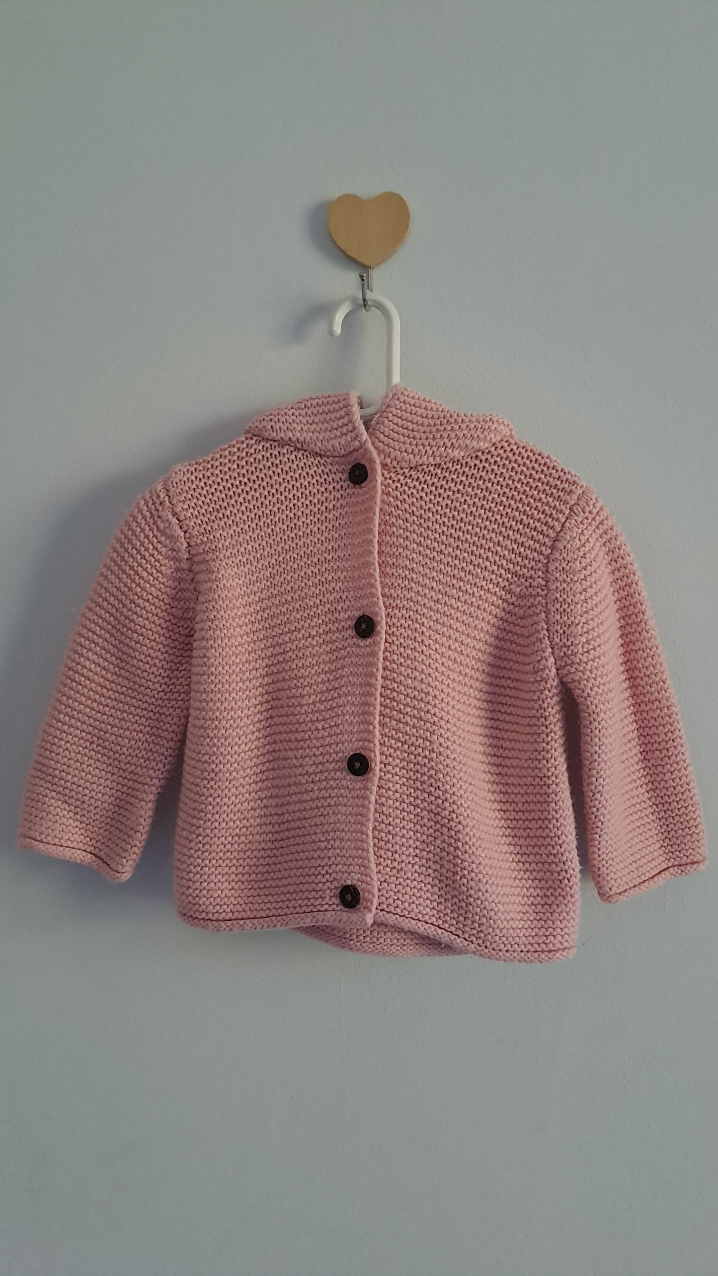 Knitted Pink Jersey Real Baby 3-6 Months