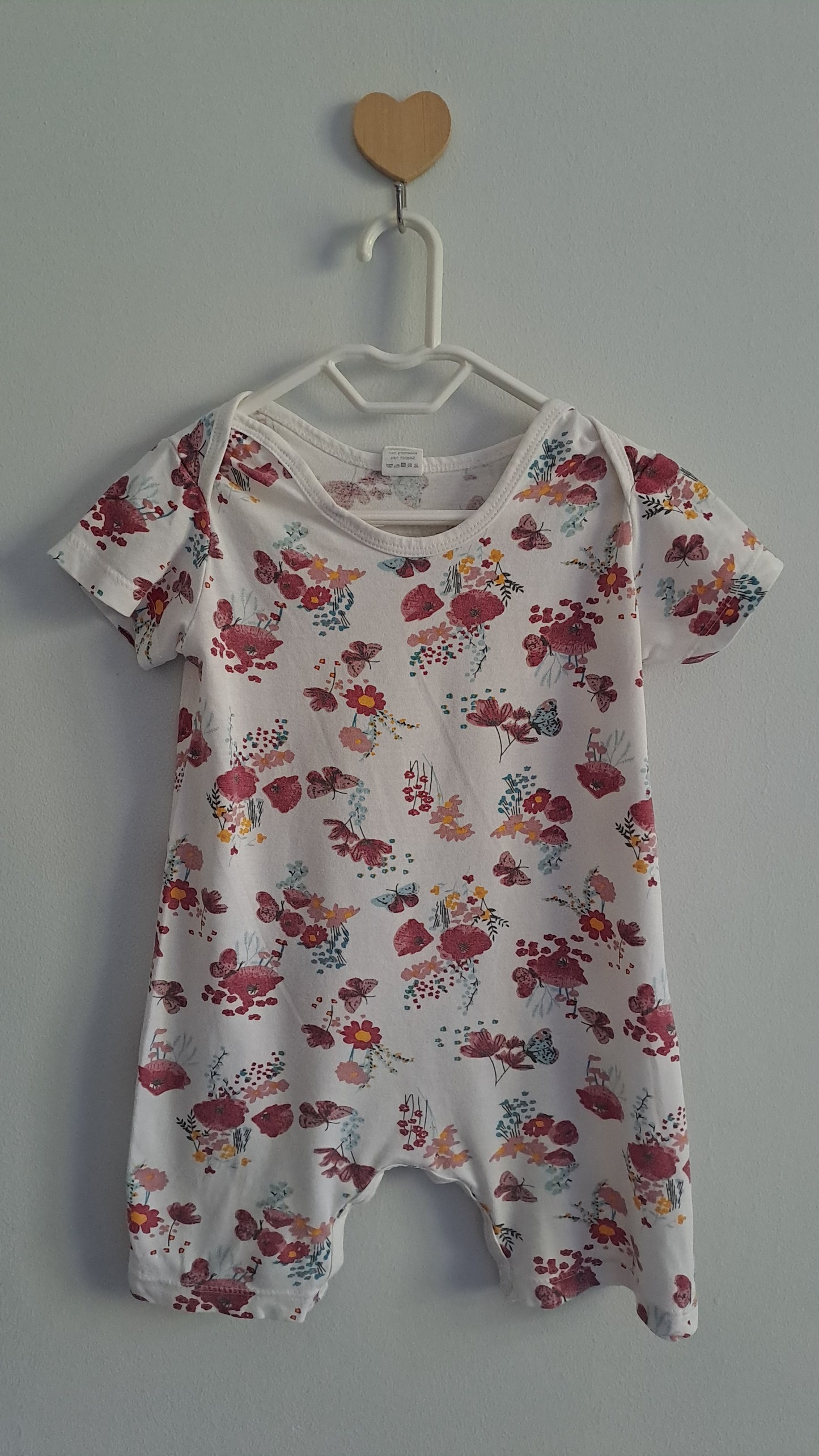 Floral Onesie Real Baby 6-12 Months