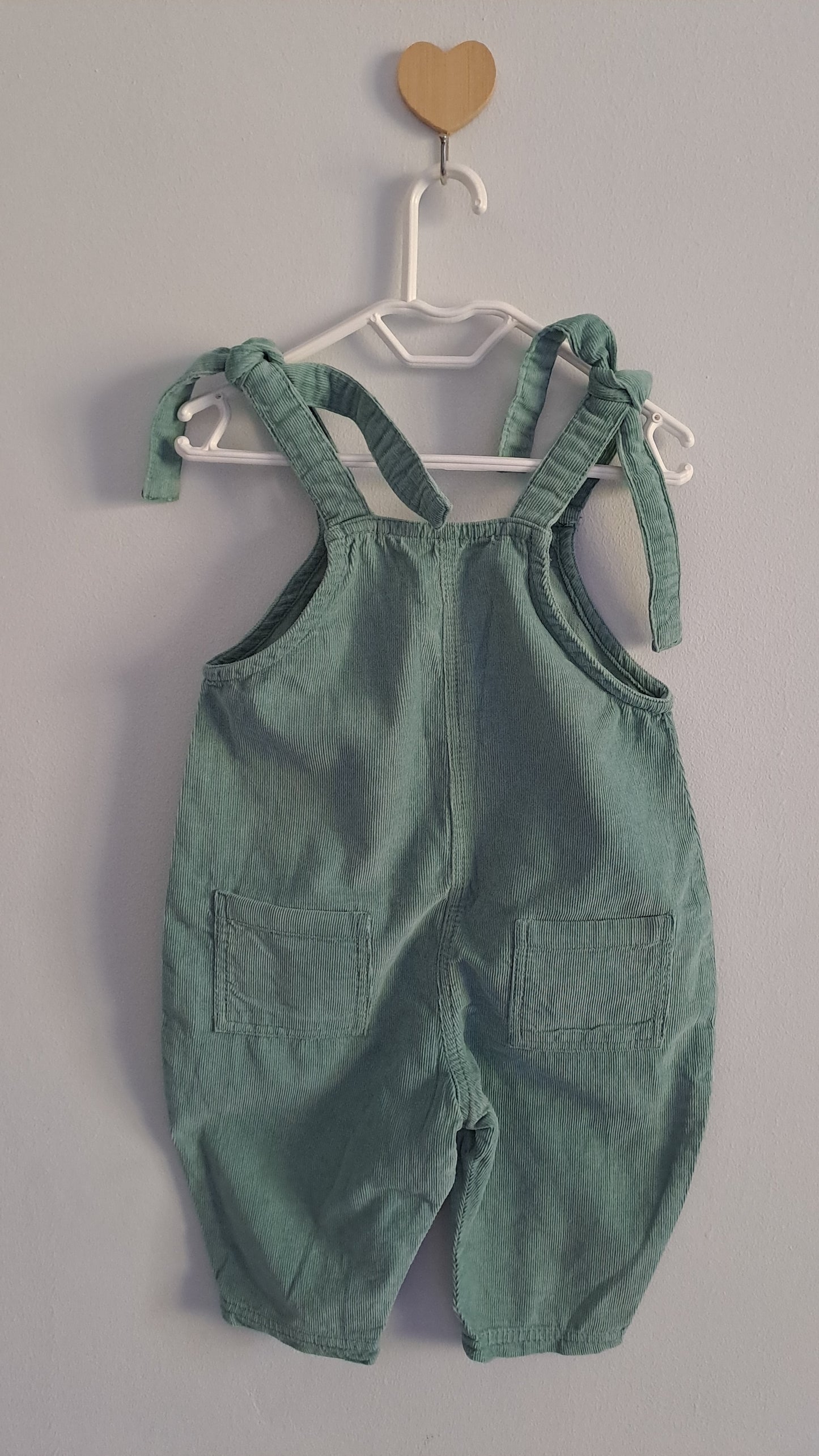 Teal Corduroy Dungarees Keedo 6-12 Months