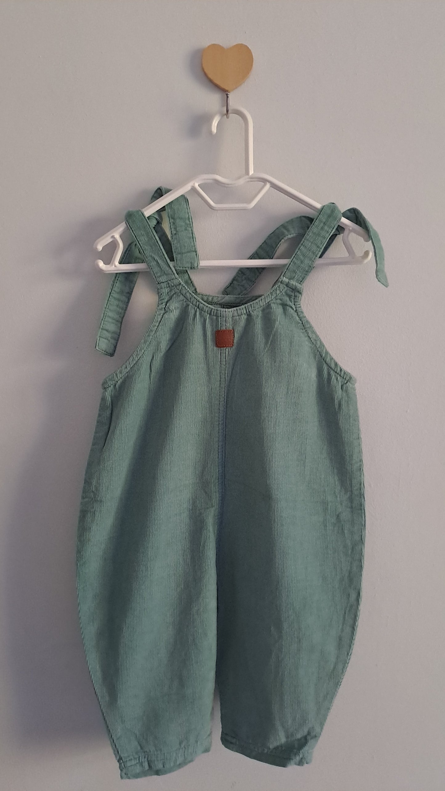 Teal Corduroy Dungarees Keedo 6-12 Months