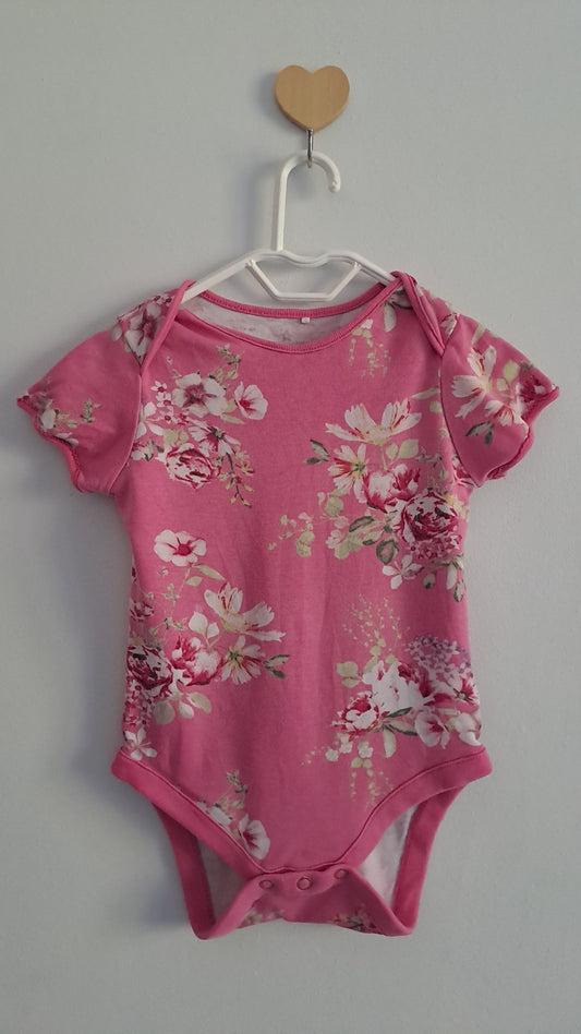Floral Pink Bodysuit Next 9-12 Months