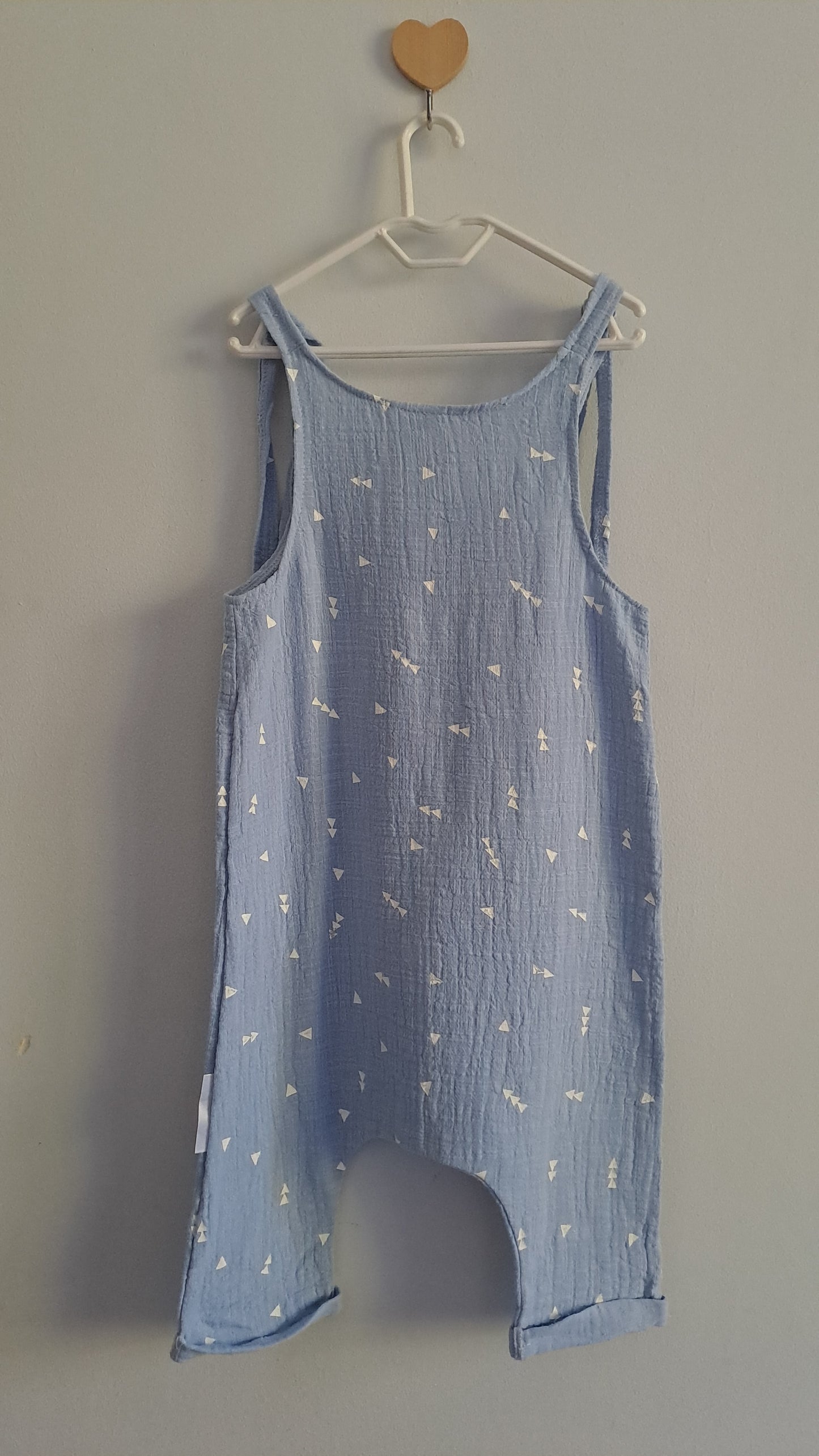 Dusty Blue Muslin Romper Dandylion 18-24 Months