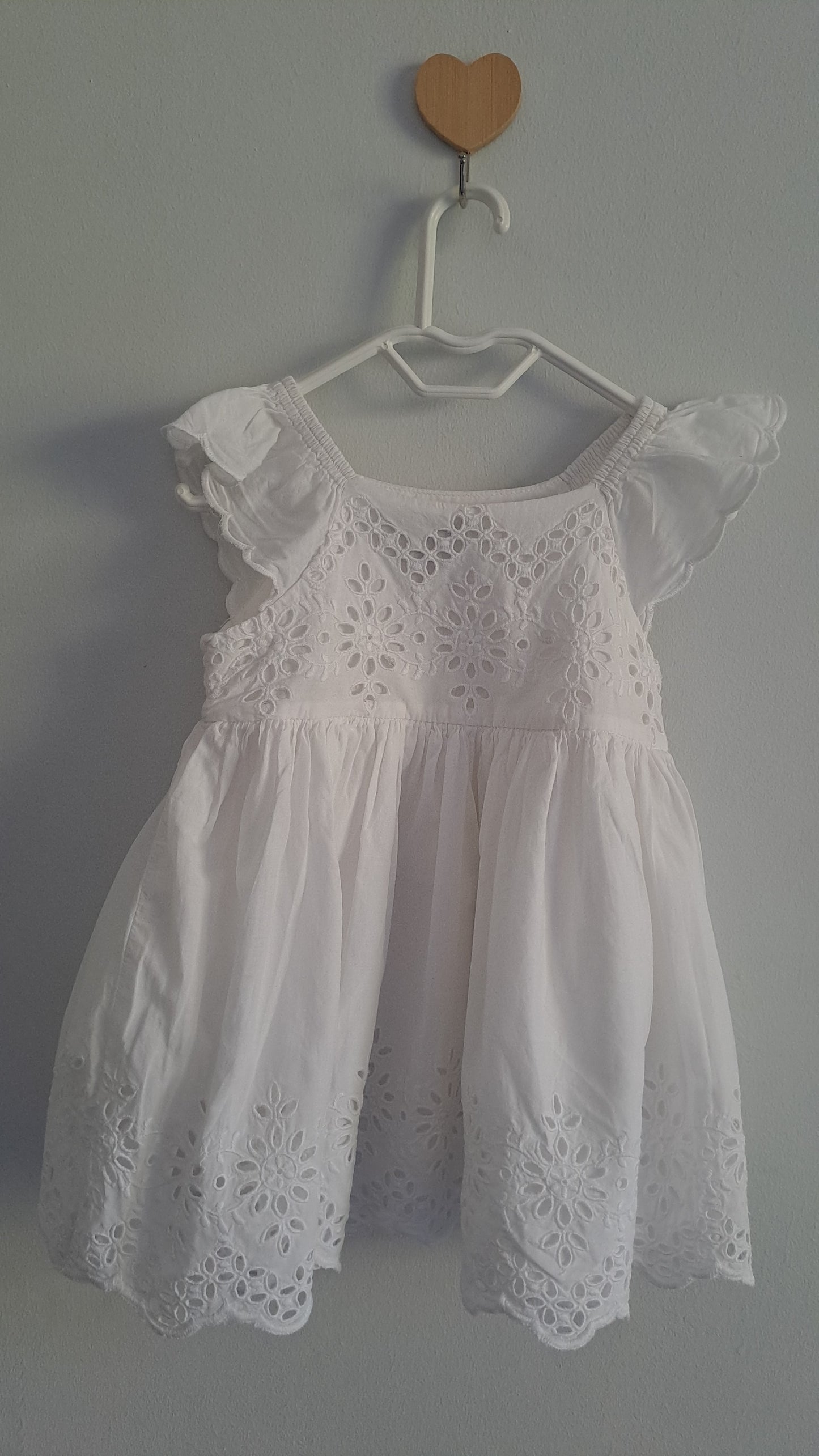 White Anglais Dress Baby Gap 6-12 Months