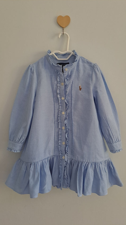 Chambray Ralph Lauren Polo Dress 1-2 Years