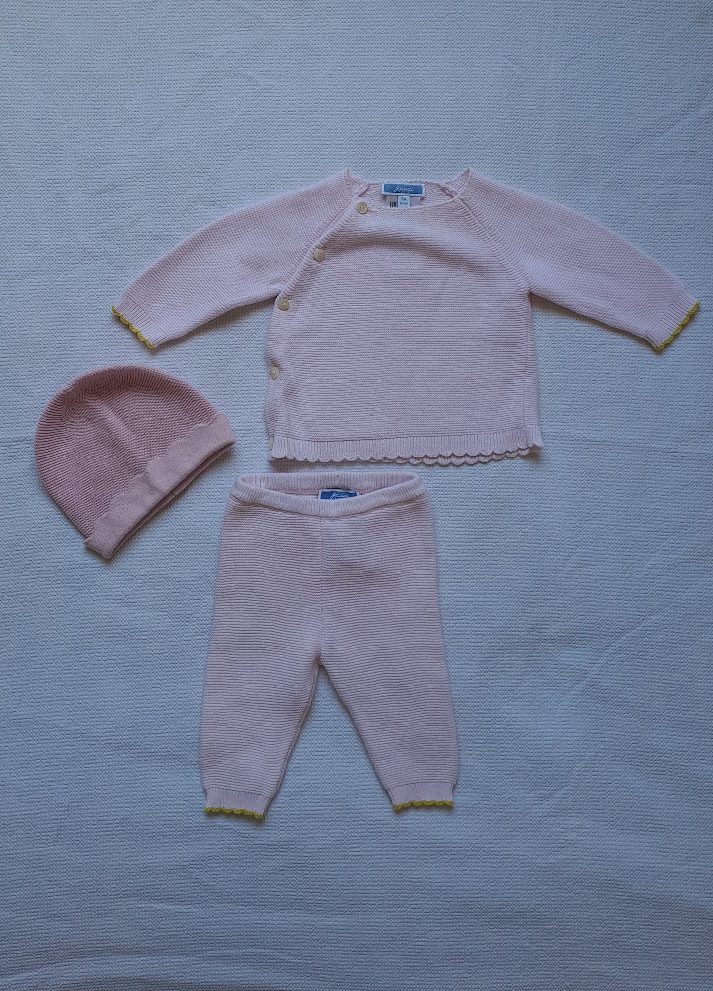 Jacadi "My First Jacadi" Premium Knit Set Pink 0-3 Months