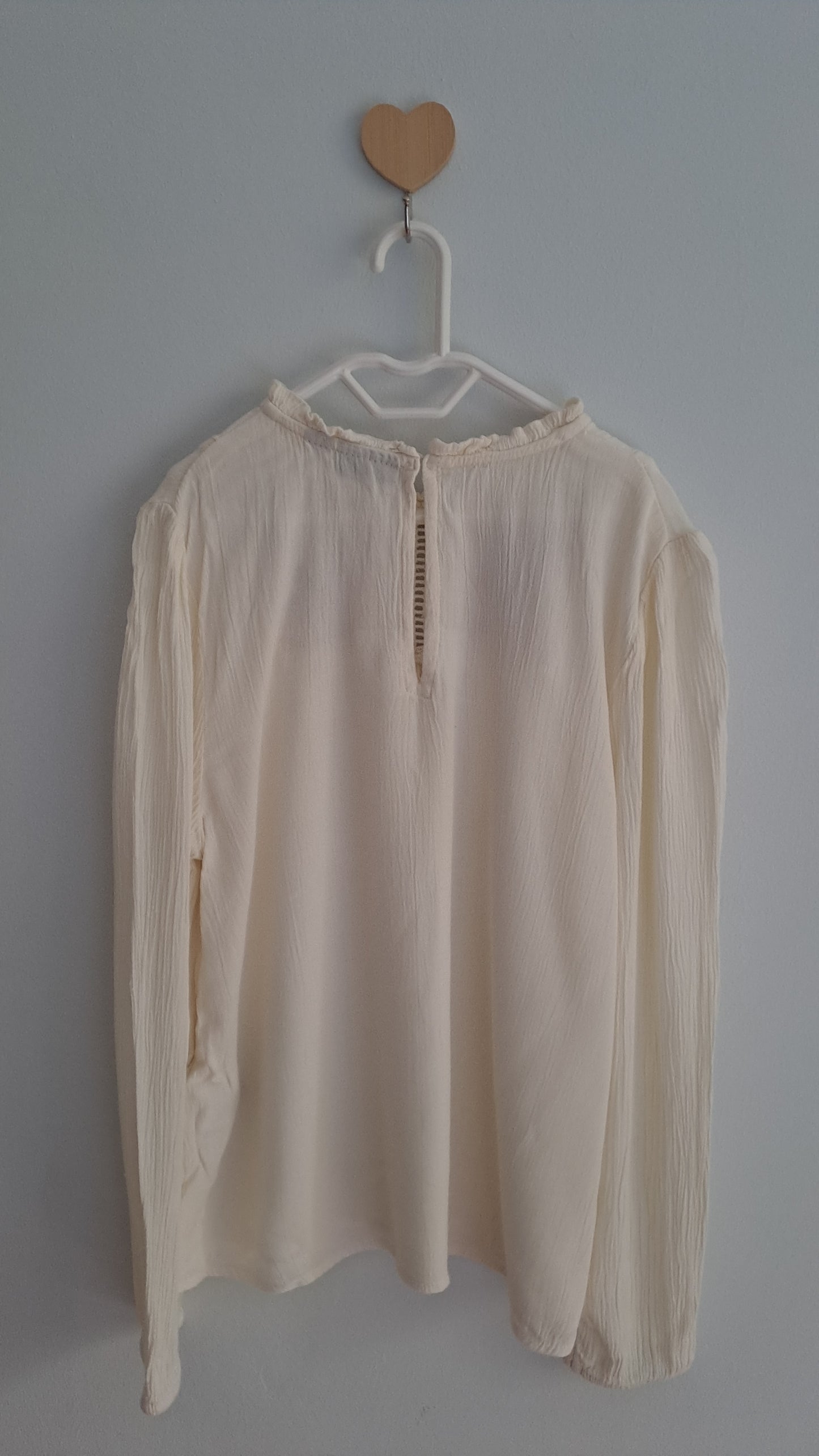 Girls White Bohemian Cotton Blouse with Embroidery – Kiabi (Age 7-8)
