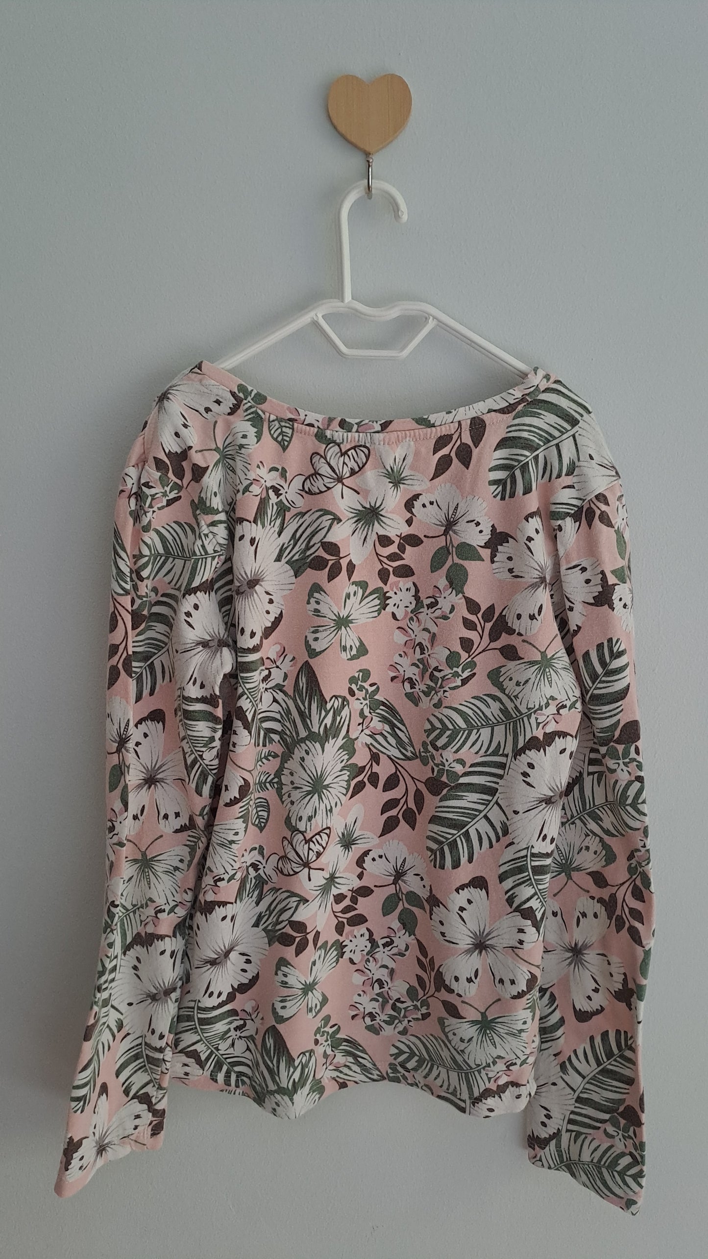 Girls Pink & Green Butterfly & Floral Long Sleeve Top – Pick n Pay Clothing (Age 7-8)