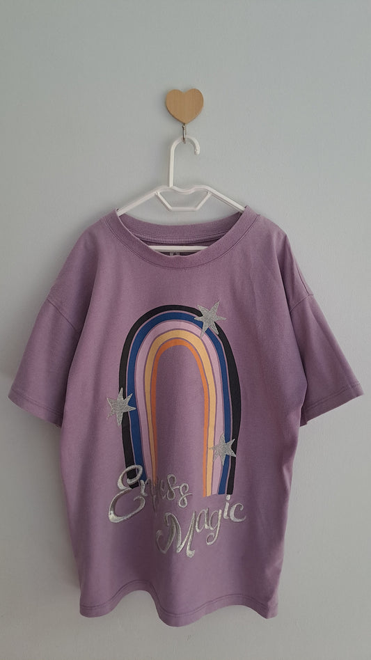Girls Purple "Endless Magic" Rainbow Cotton T-Shirt – Cotton On (Age 7-8)