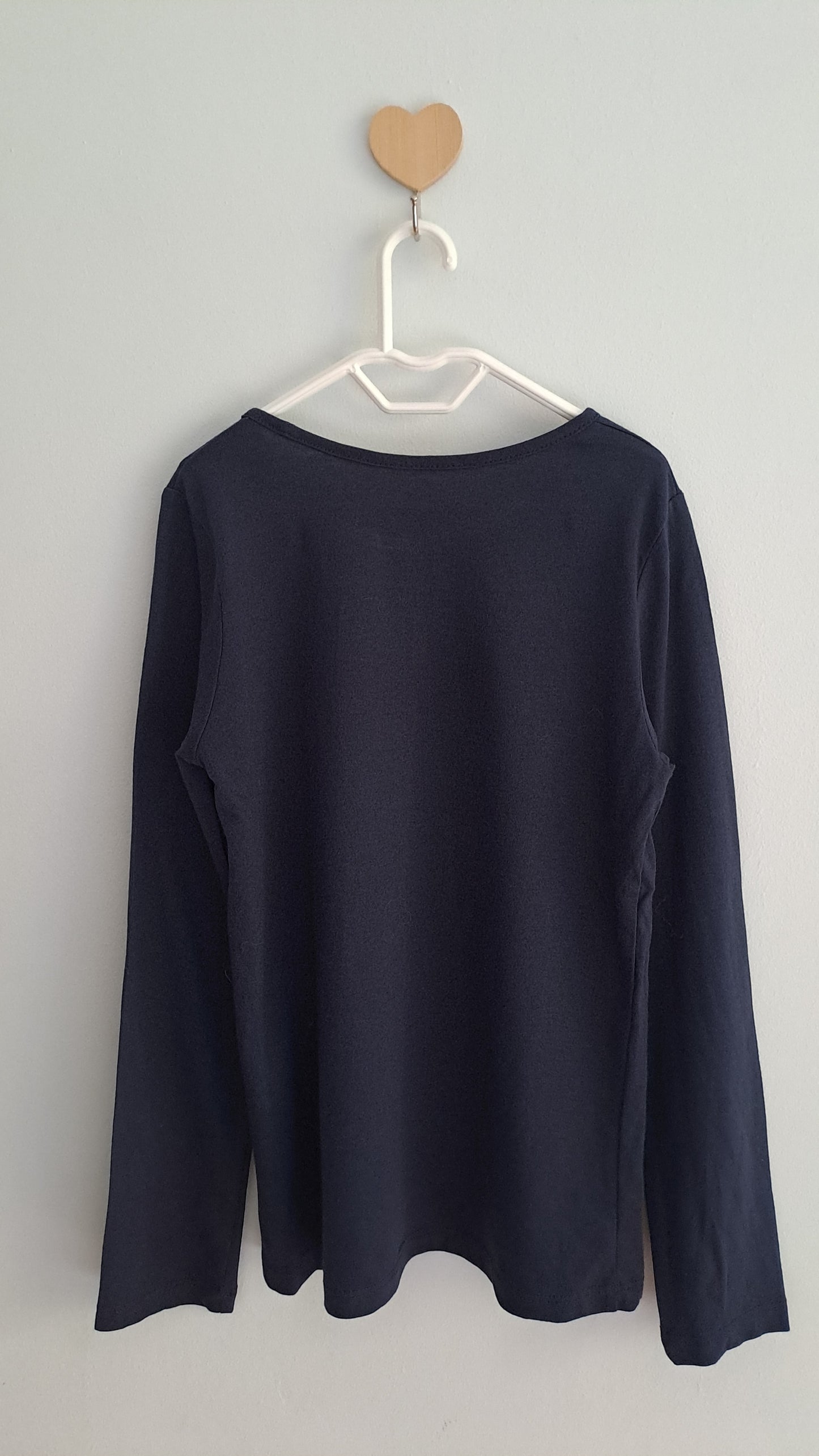 Unisex Stretchy Navy Long Sleeve Shirt – H&M (Age 6-8)