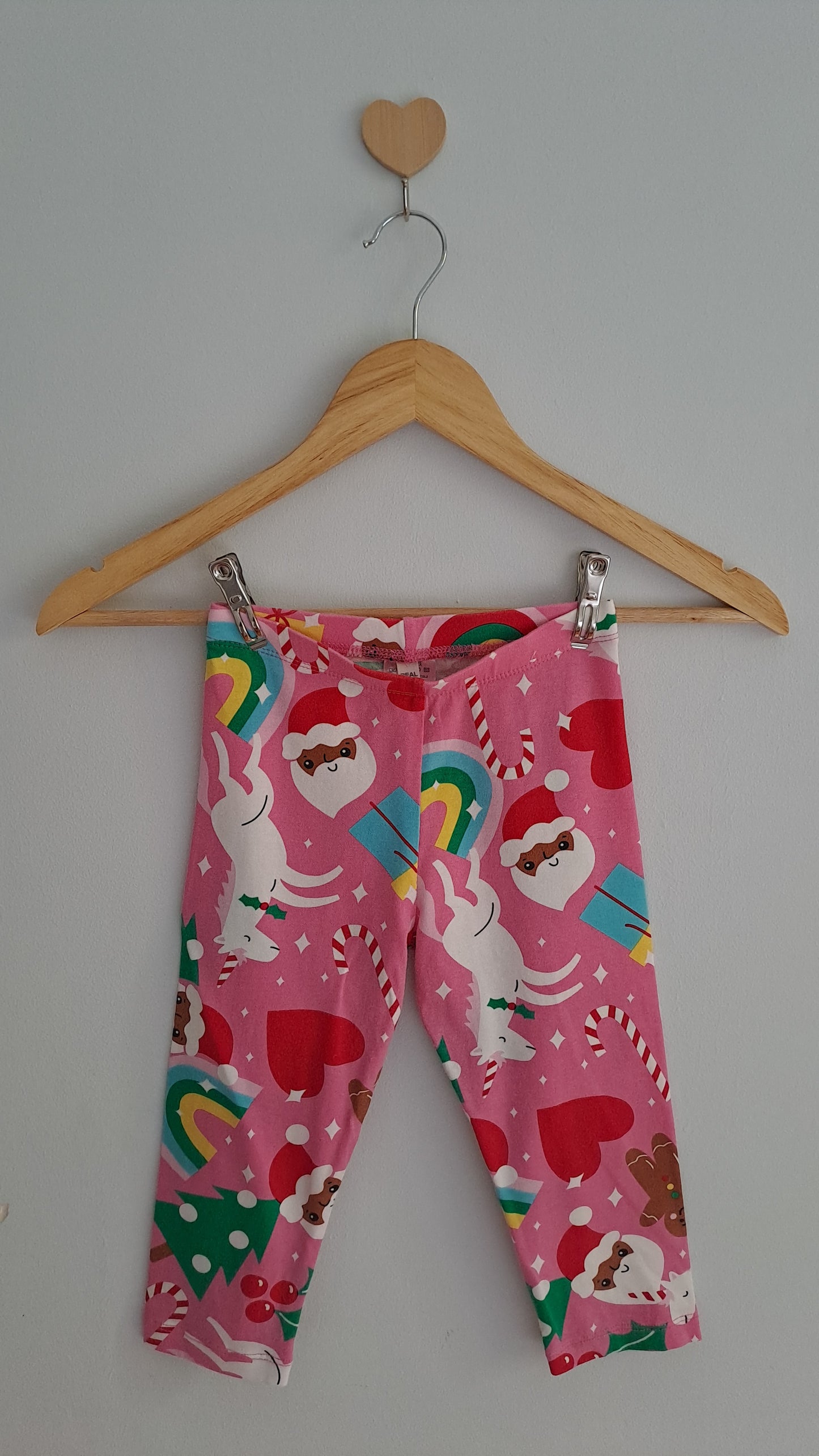 Girls Printed Leggings – Christmas & Rainbow (Age 6-7)