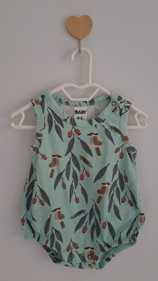 Blue Bird & Leaf Print Bodysuit Cotton On 0-3 Months