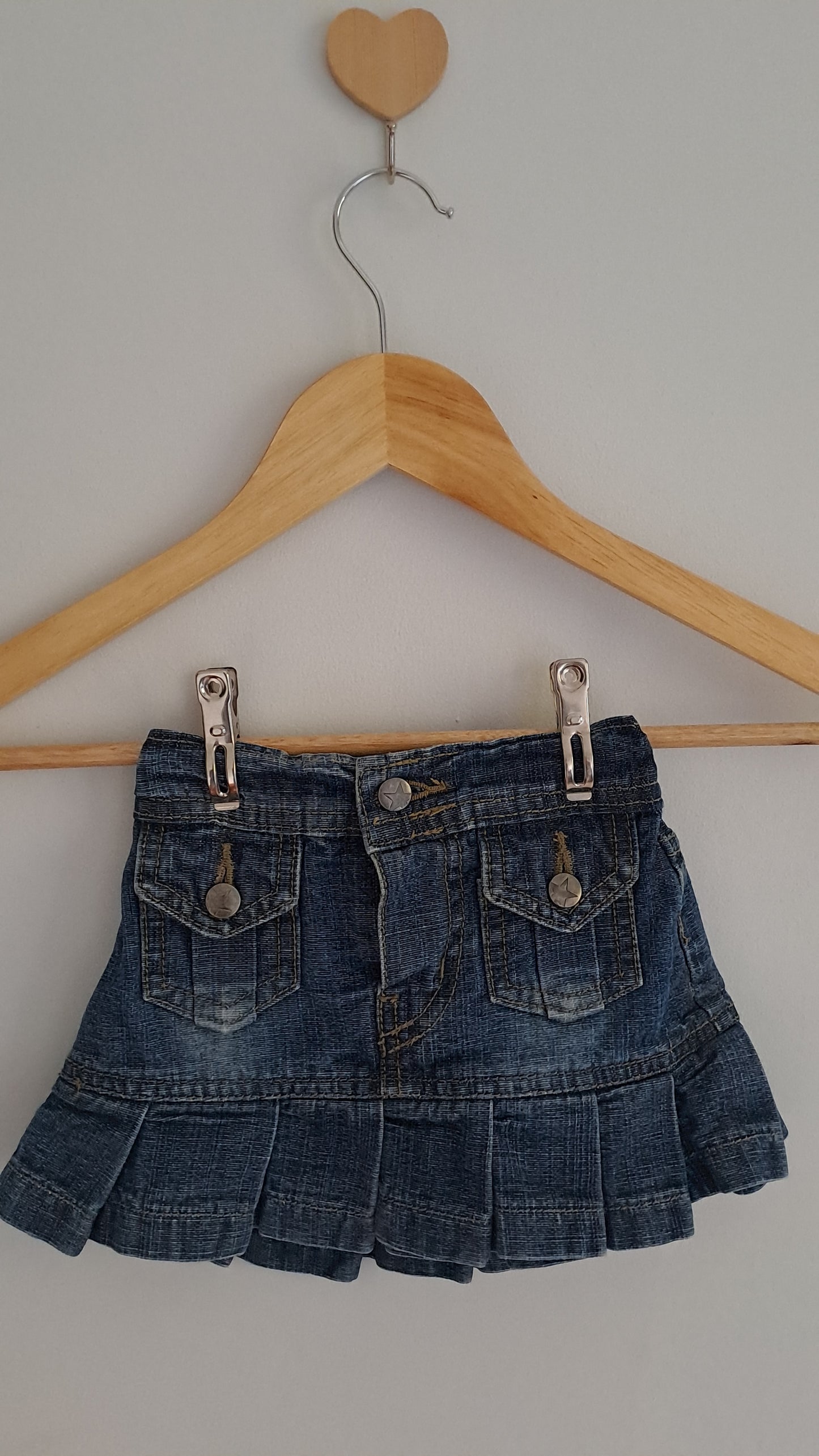 Short Denim Skirt Jet 3-6 Months