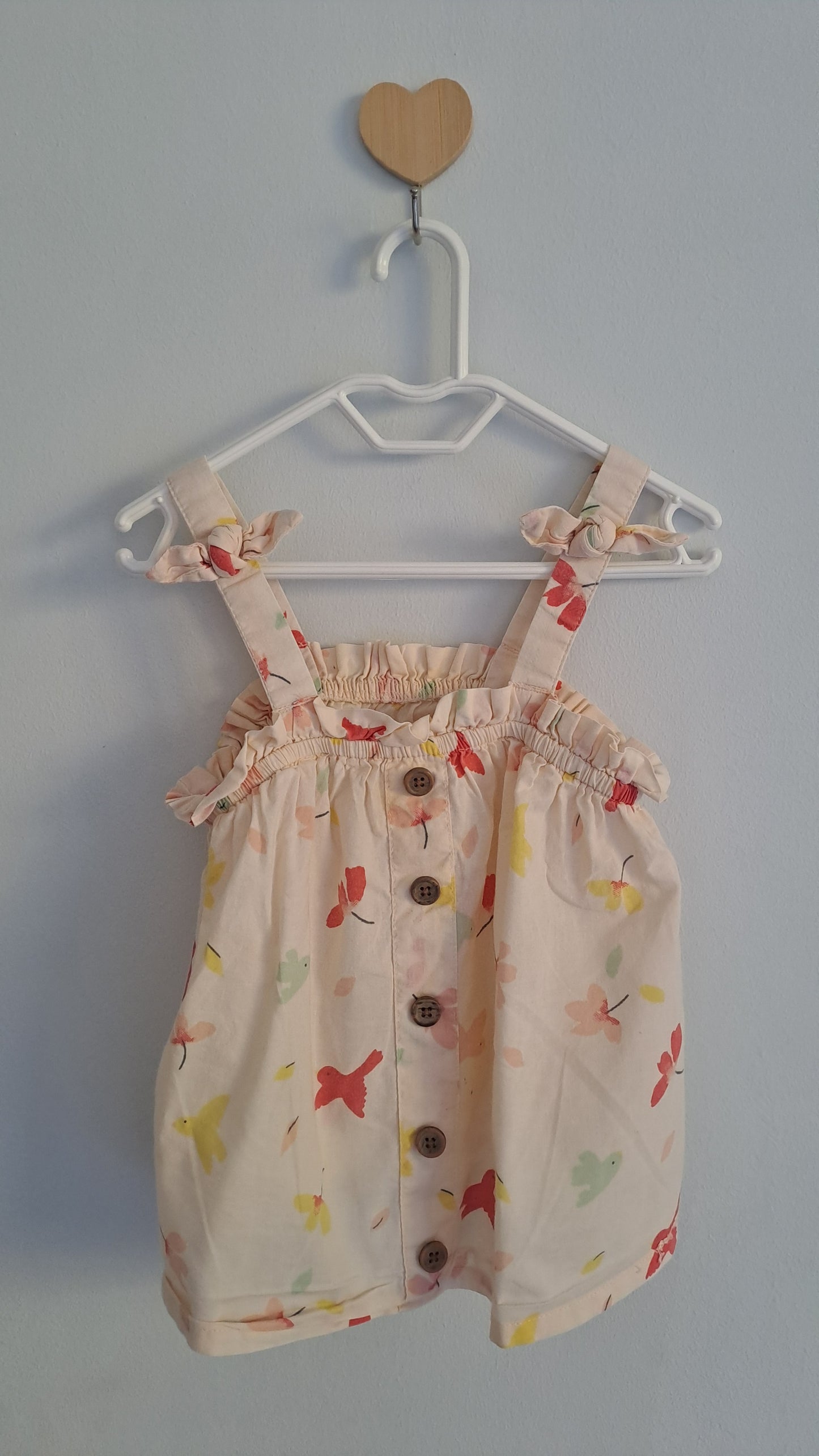 Woolworths Light Peach Birds & Flowers Set 12-18 Months