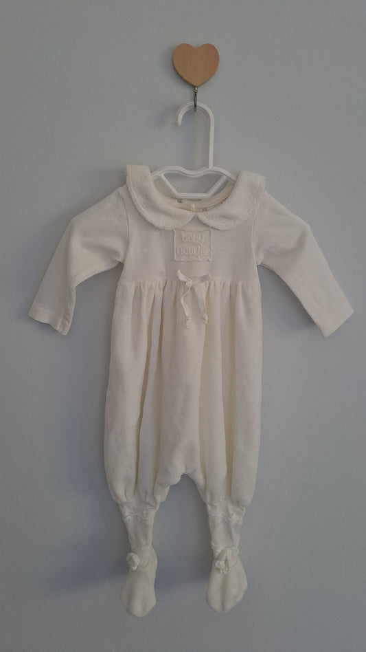 Naartjie Baby Cream Velour Romper 0-3 Months