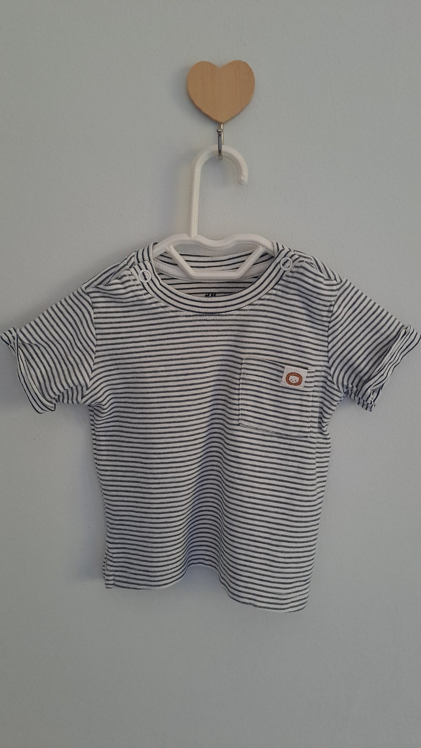 H&M Organic Cotton Striped T-Shirt 1-2 Months
