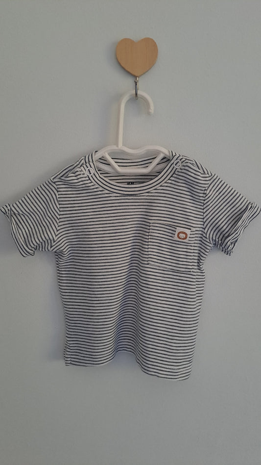 H&M Organic Cotton Striped T-Shirt 1-2 Months