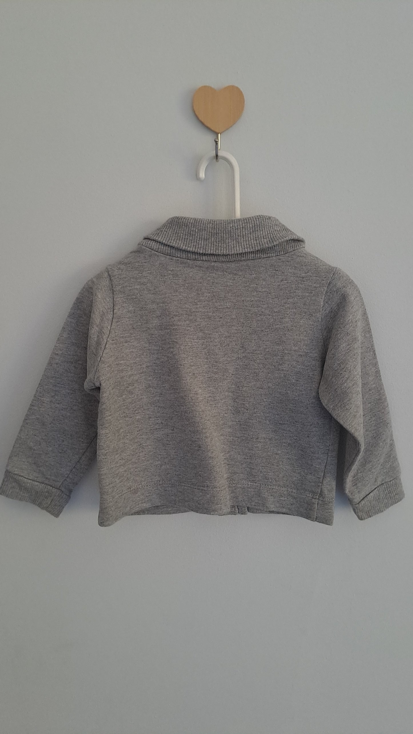 Naartjie Grey Button-Up Long Sleeve Top 3-6 Months