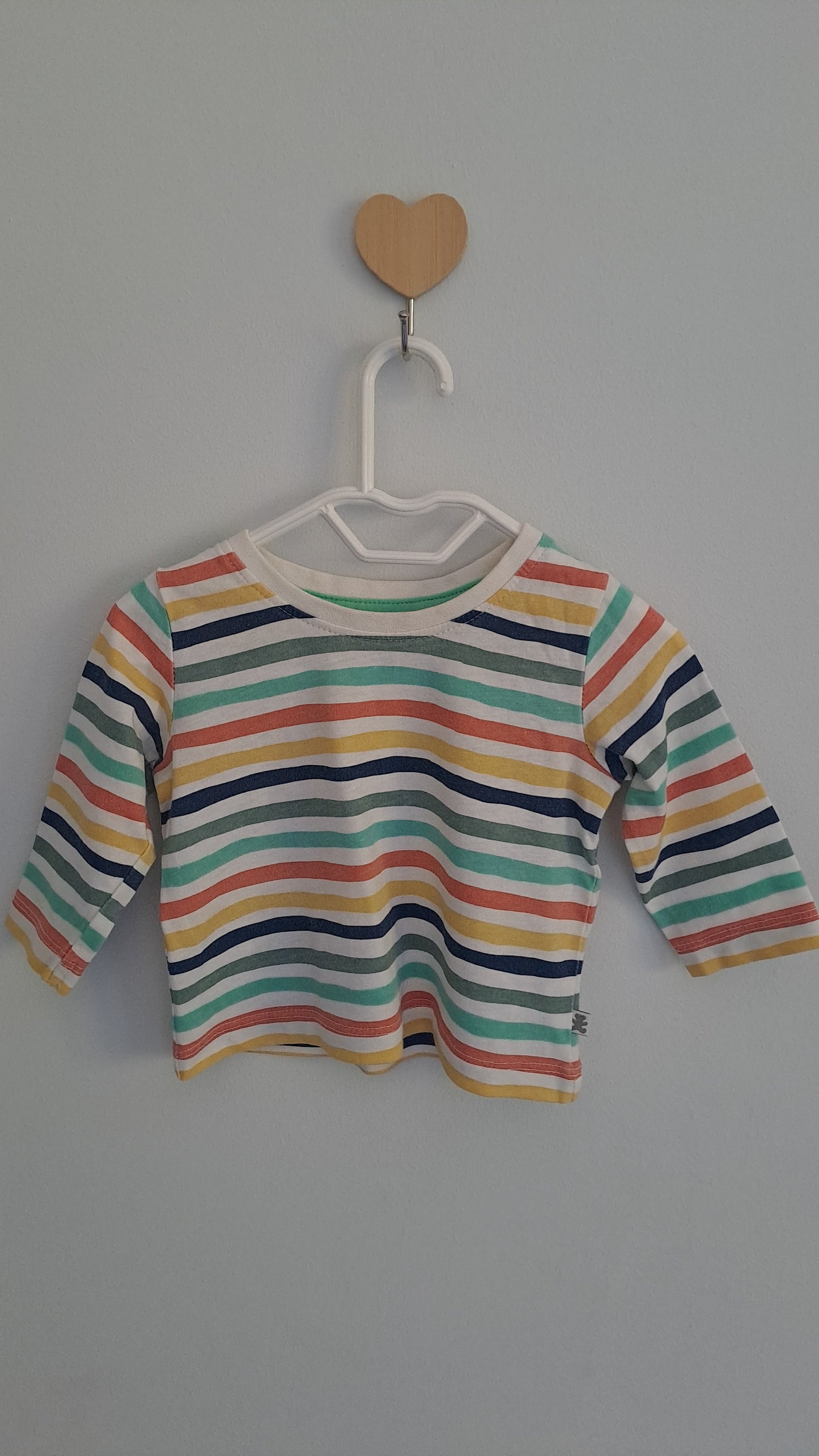 Woolworths Multicolour Striped Long Sleeve Shirt 1-3 Months