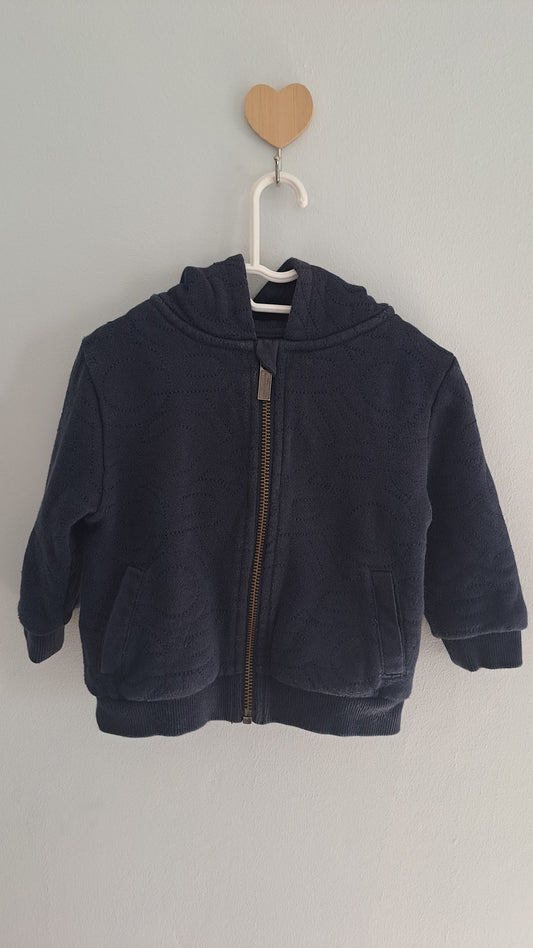 Country Road Navy Zipped Hoodie 12-18 Months