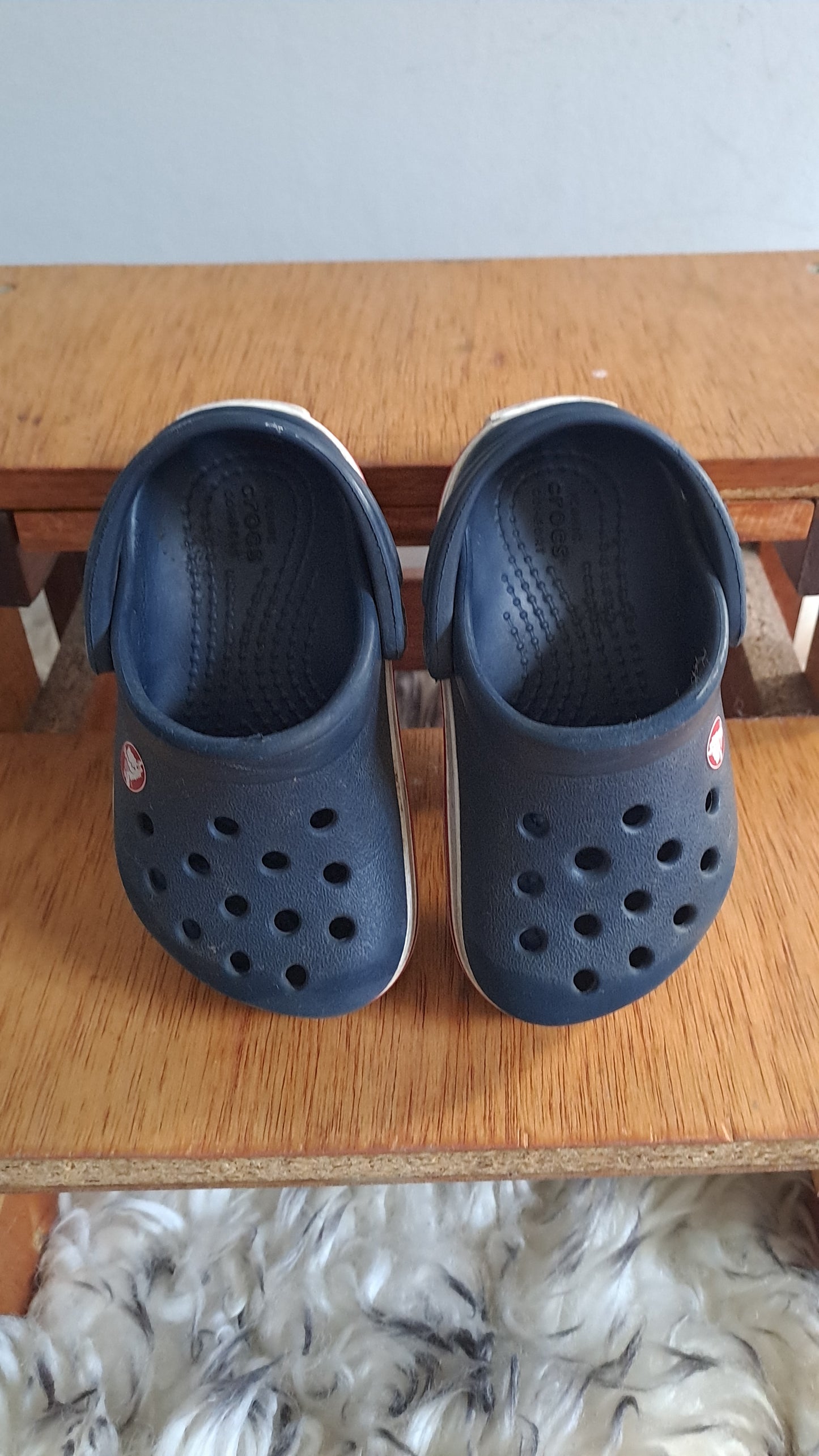 Crocs Navy Sandal Size 5 Toddler