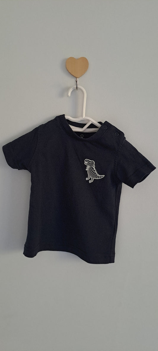 Mothercare Navy Dinosaur Print T-Shirt 1-3 Months