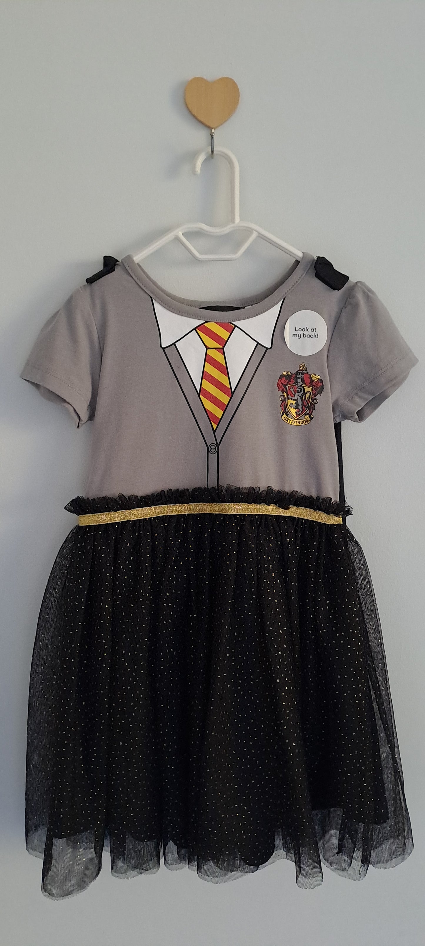 Harry Potter Girls' Gryffindor Tutu Dress with Cape Size 4-5 Years