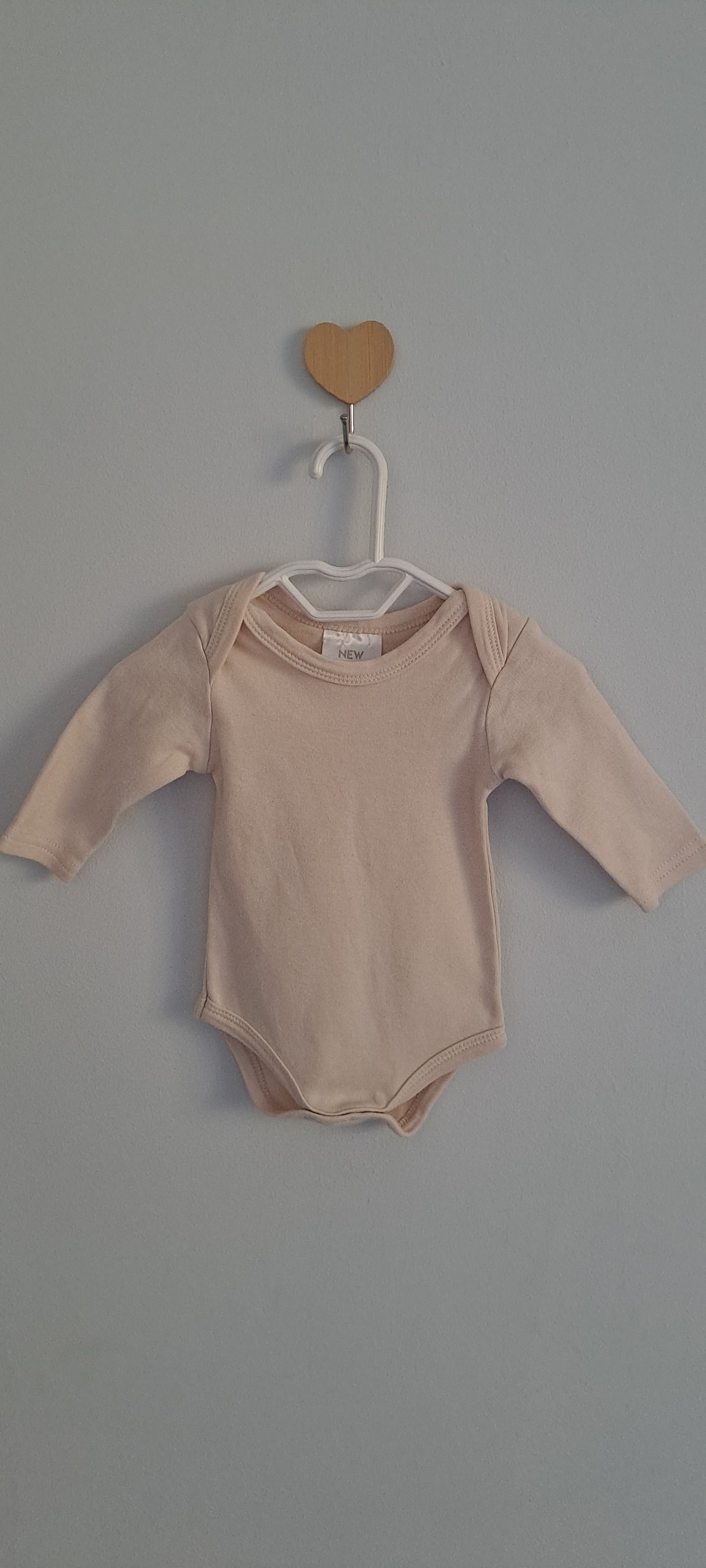 Cuddlesome Beige Long Sleeve Bodysuit Newborn