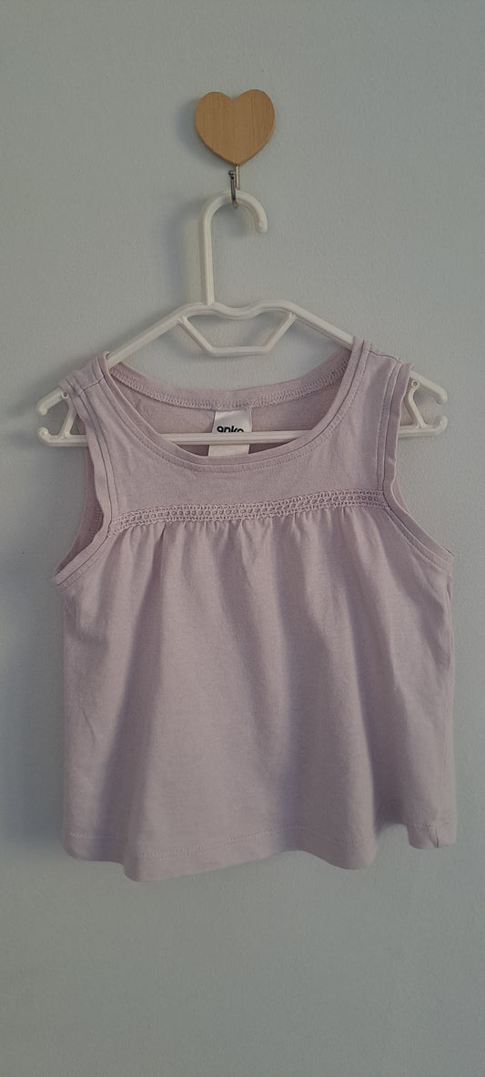 Anko Lilac Sleeveless Summer Top 12-18 Months