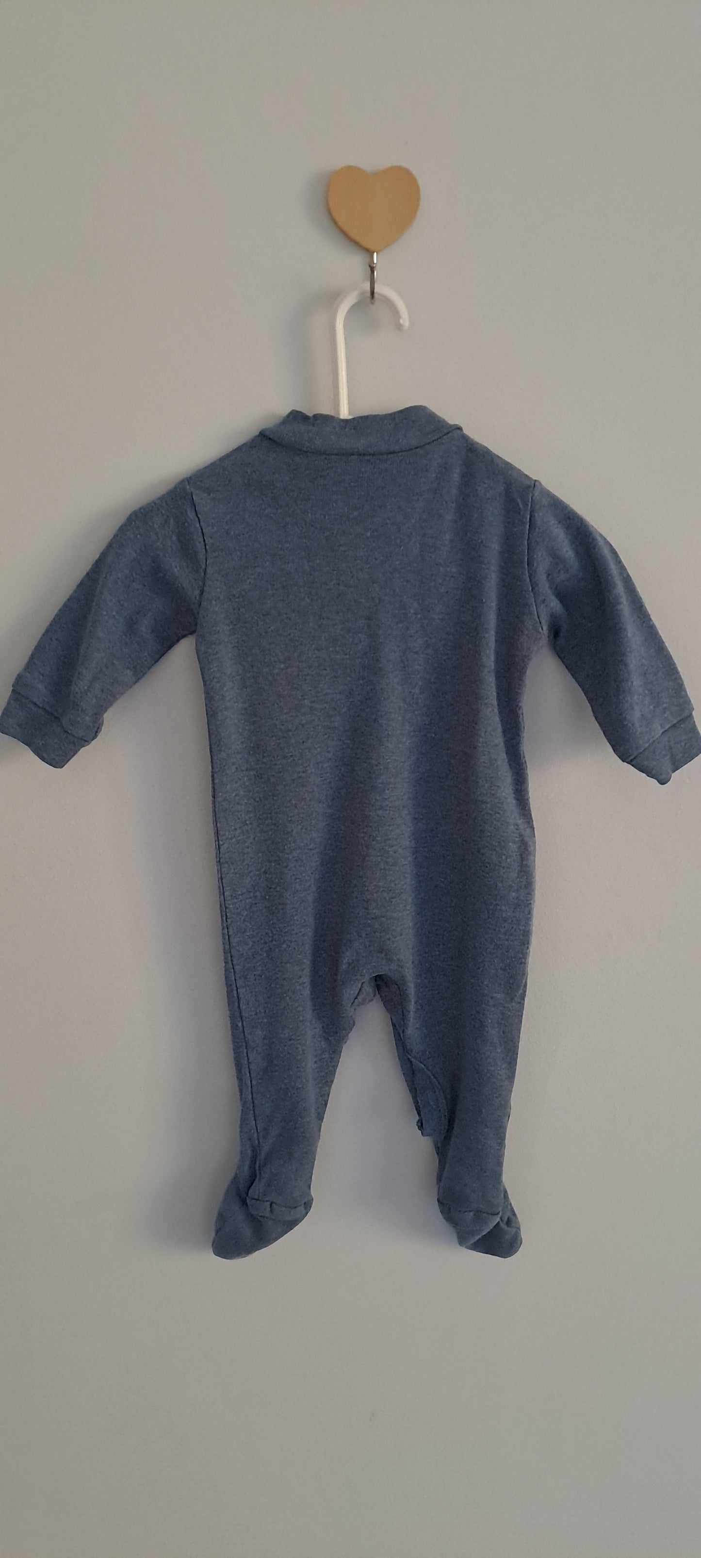 Woolworths Blue Cotton Onesie Newborn