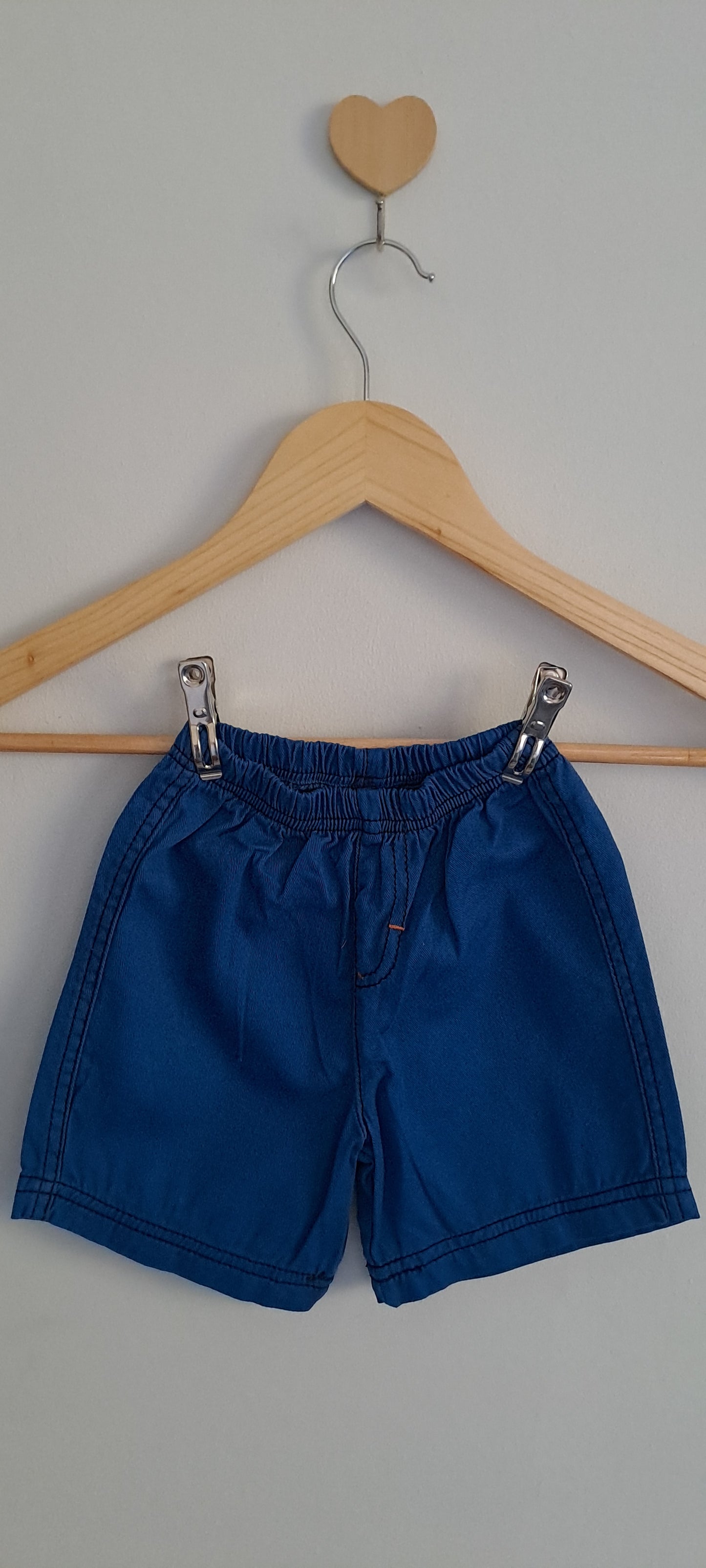 Ackermans Electric Blue Cotton Elasticated Shorts 3-6 Months