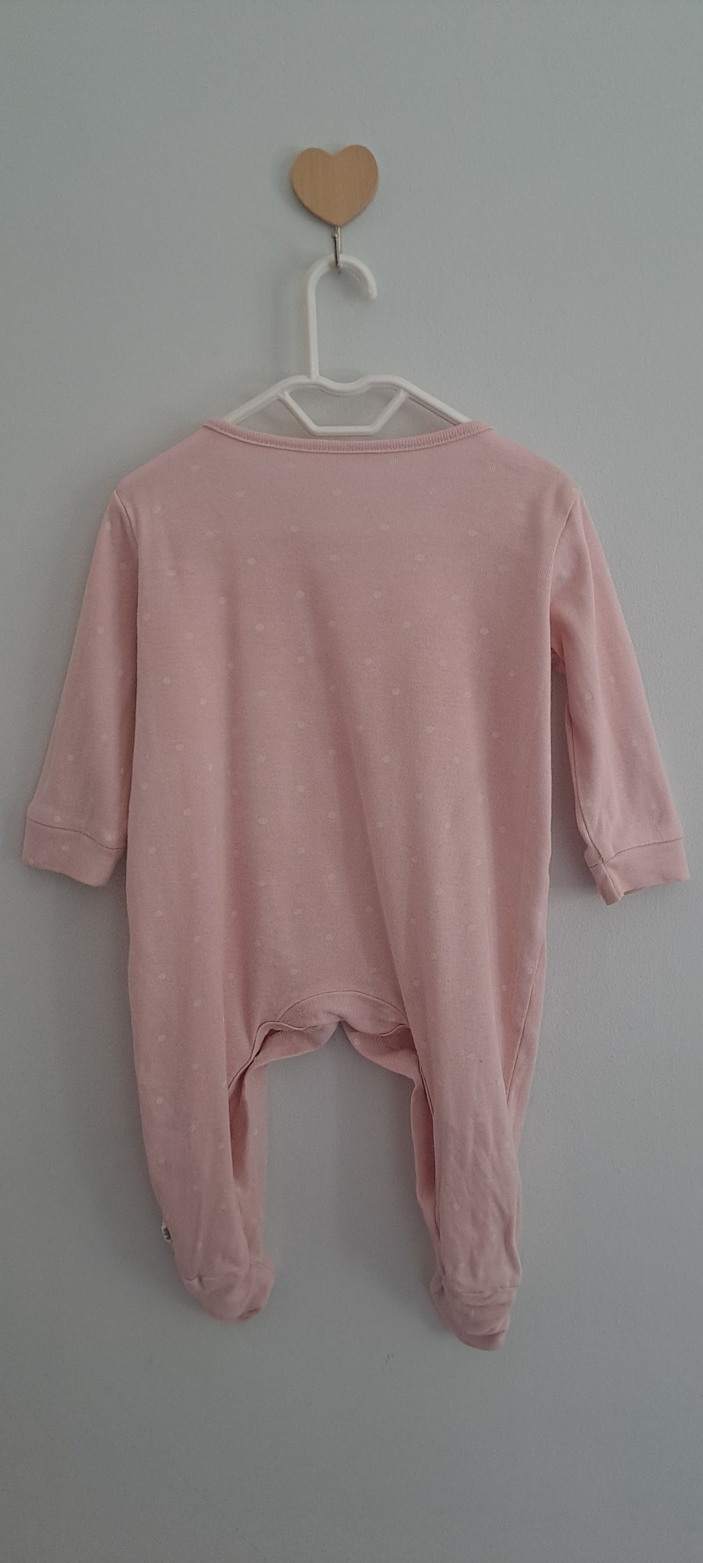 Woolworths Light Pink White Polka Dot Onesie 3-6 Months