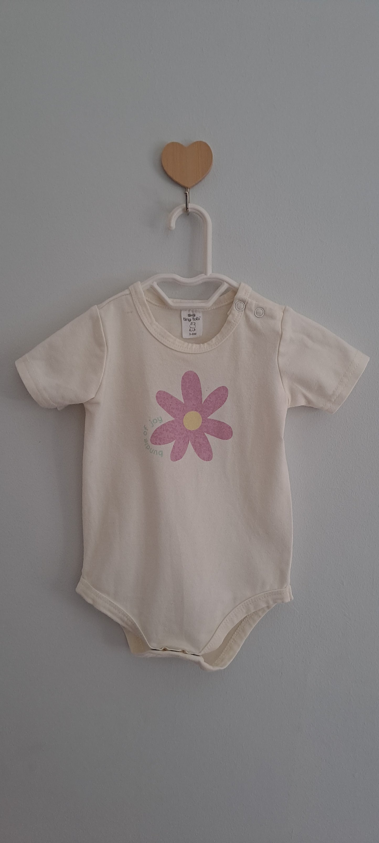 Tiny Tots White Bundle of Joy Floral Bodysuit 3-6 Months