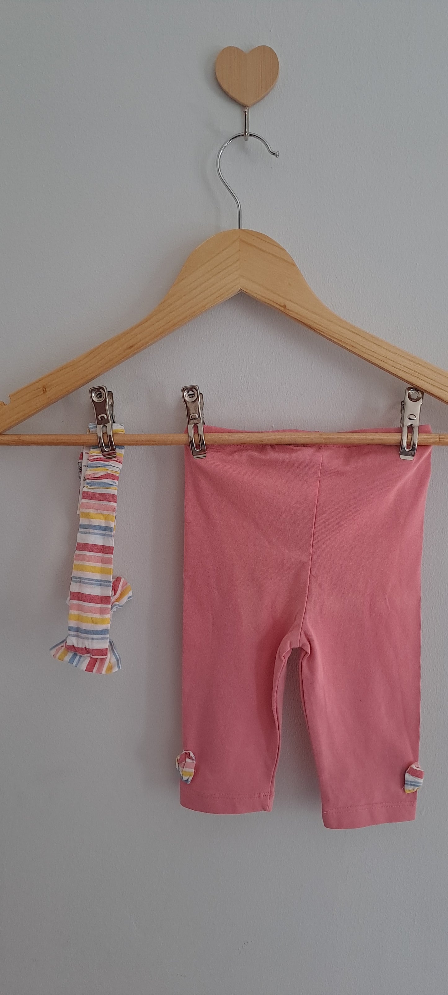 Naartjie Pink Bow Leggings & Headband Set 6-12 Months