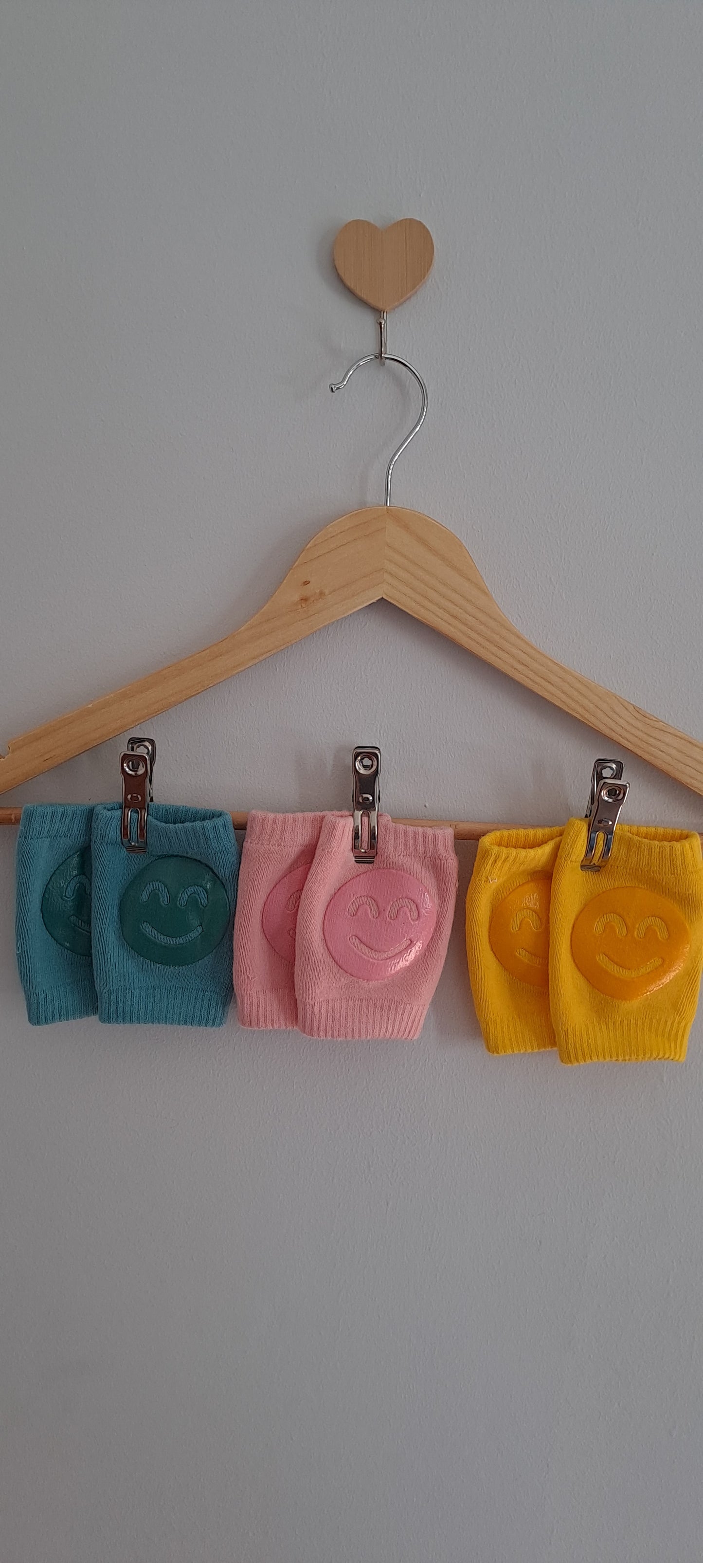 Baby Thick Kneepads Pack of 3 Pink Yellow & Blue