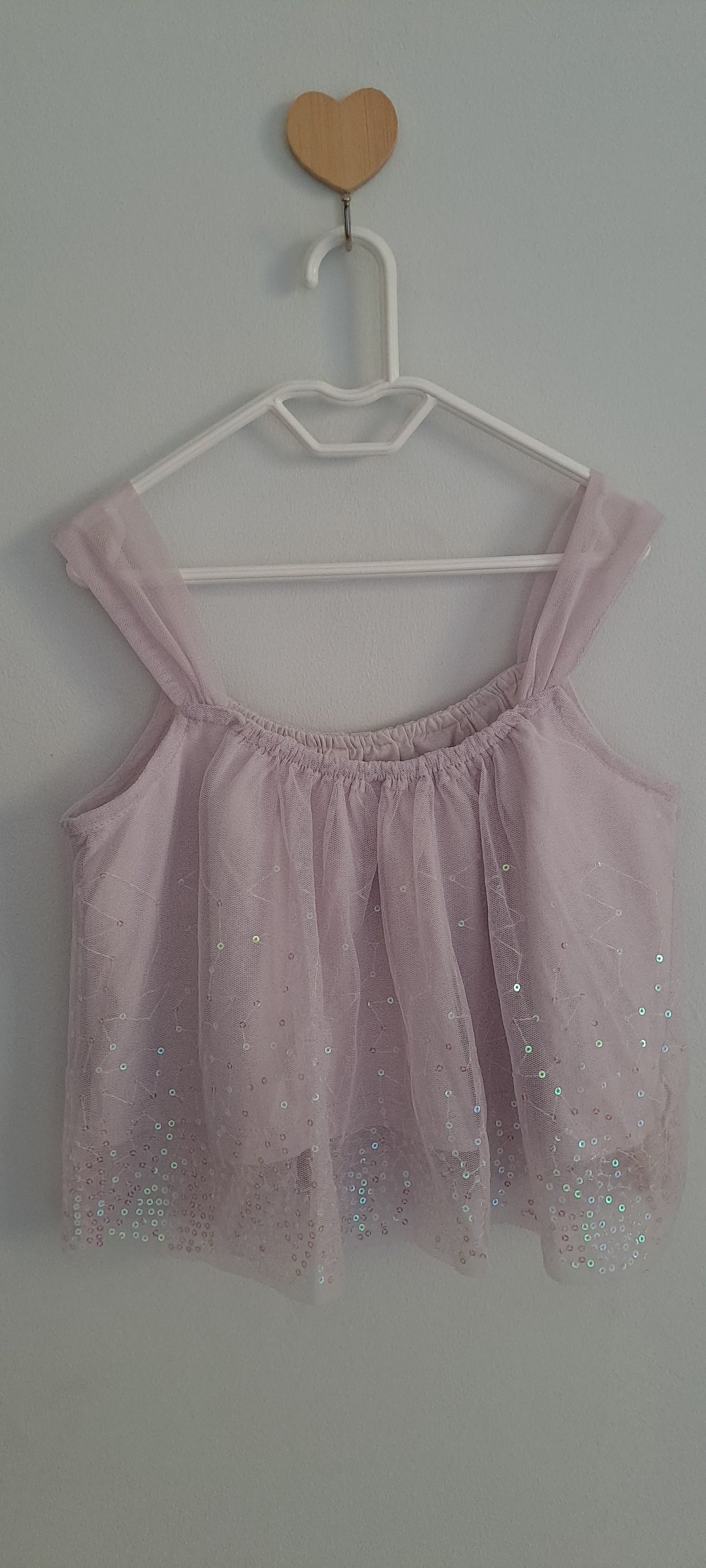 Cotton On Kids Pink Sequin & Tulle "Selena" Dress-Up Top 3-4 Years